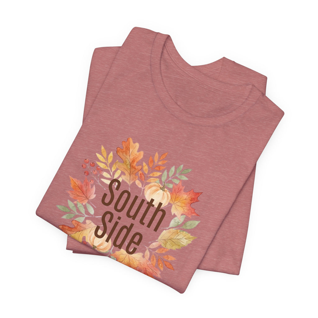 South Side Wreath T-Shirt | Thanksgiving Fall Leaves, Harvest Shirt