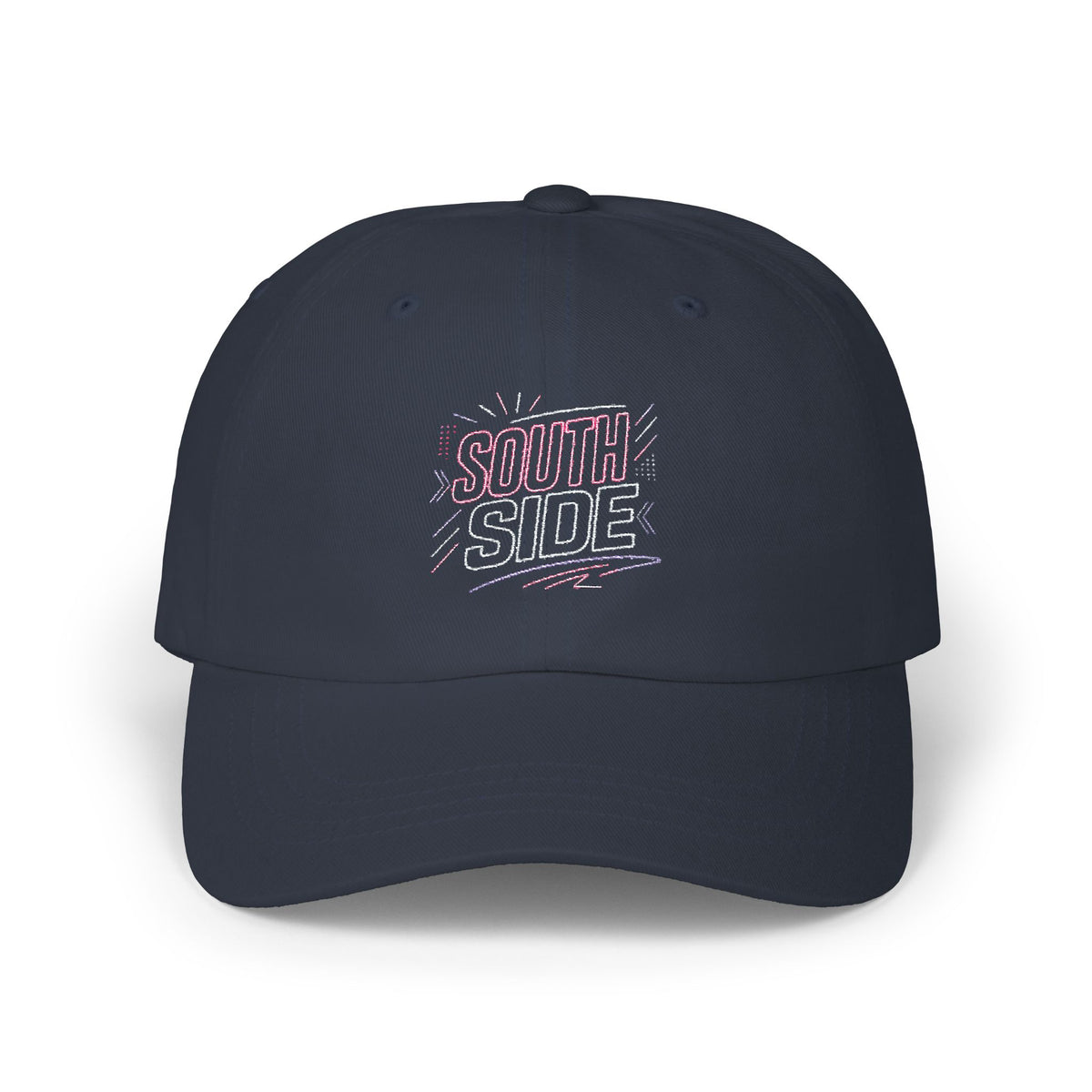 Dad Cap — Retro 'Sister' Script Embroidered White Baseball Hat