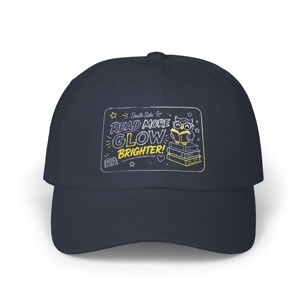 Classic Dad Cap — Read More, Glow Brighter Book Lover Baseball Hat
