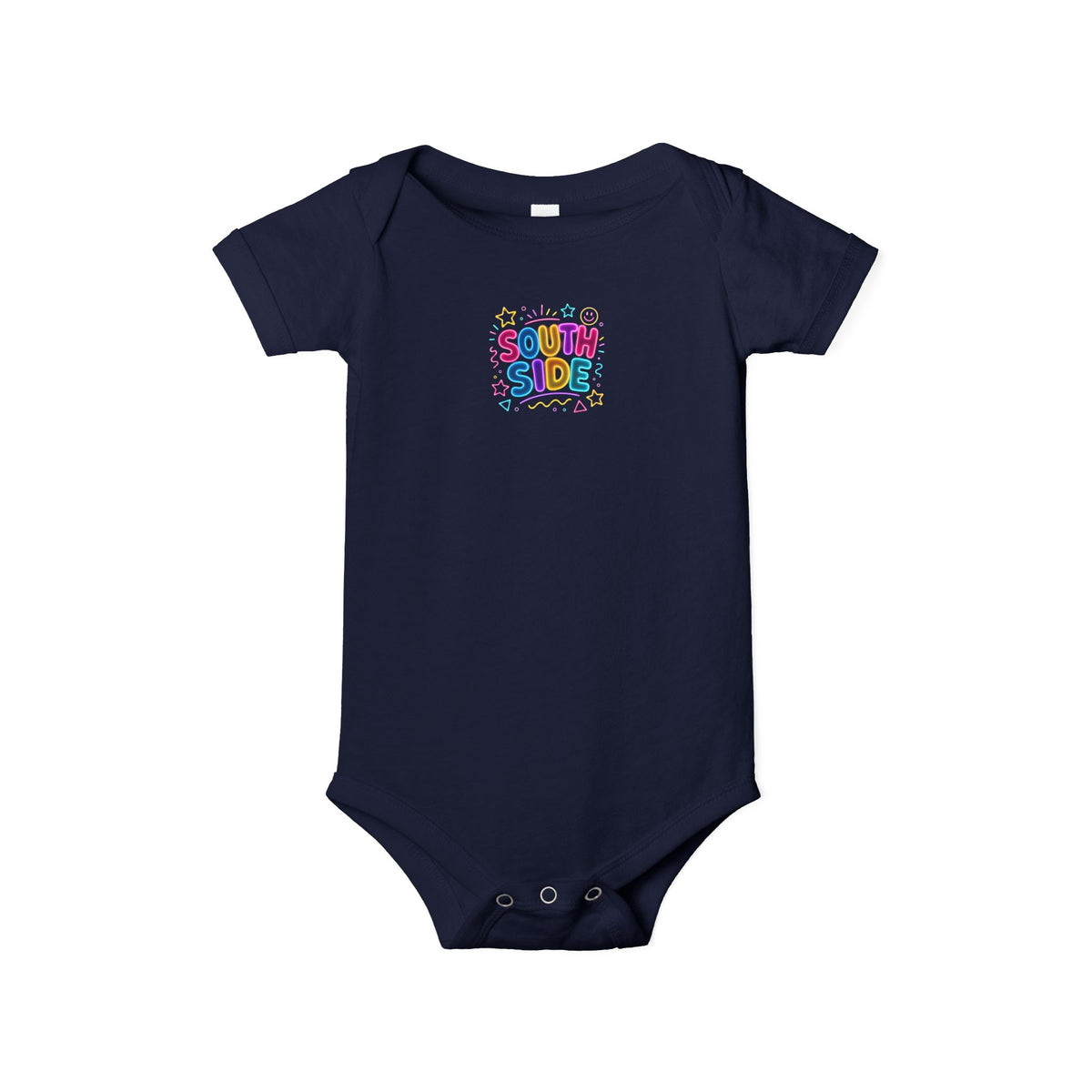 Infant Onesie - "South Side" Colorful Baby Bodysuit (Cute Retro Graphic)