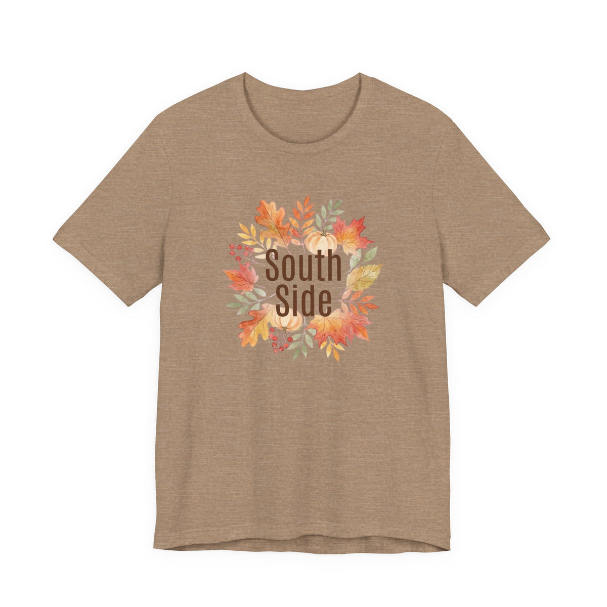 South Side Wreath T-Shirt | Thanksgiving Fall Leaves, Harvest Shirt