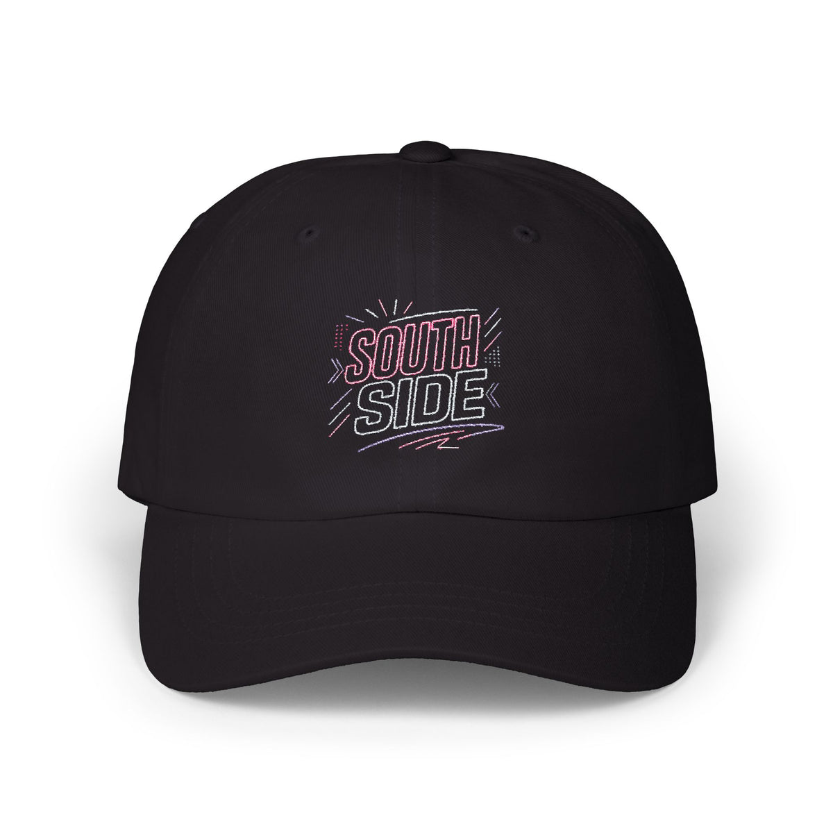 Dad Cap — Retro 'Sister' Script Embroidered White Baseball Hat