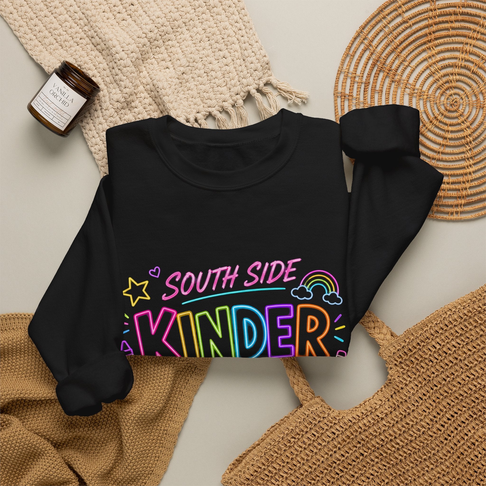Kindergarten Crewneck Sweatshirt — South Side Pastel Kids School Shirt