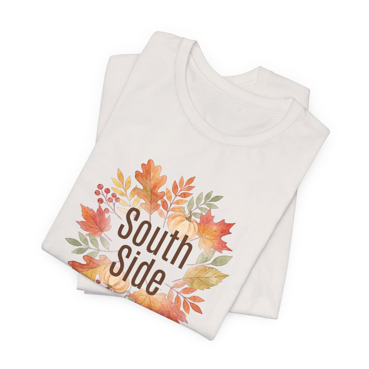 South Side Wreath T-Shirt | Thanksgiving Fall Leaves, Harvest Shirt