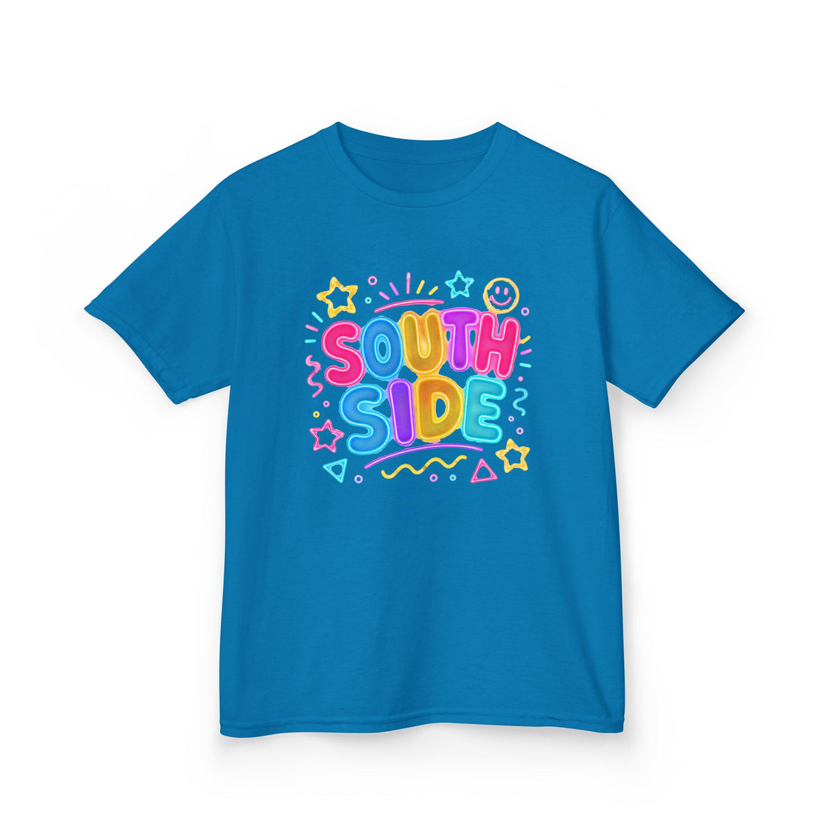 Kids T‑Shirt — South Side Colorful Bubble Letters