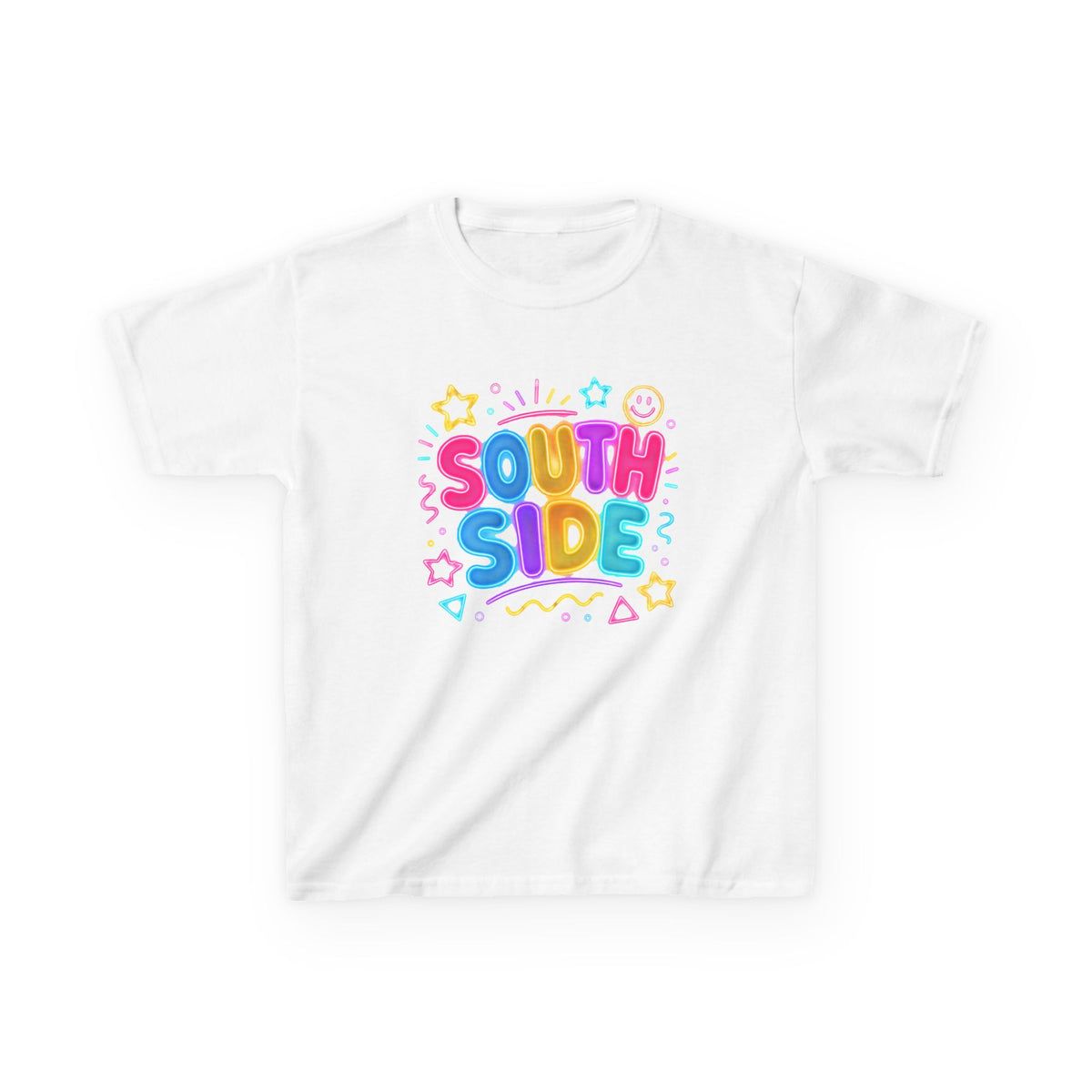 Kids T‑Shirt — South Side Colorful Bubble Letters