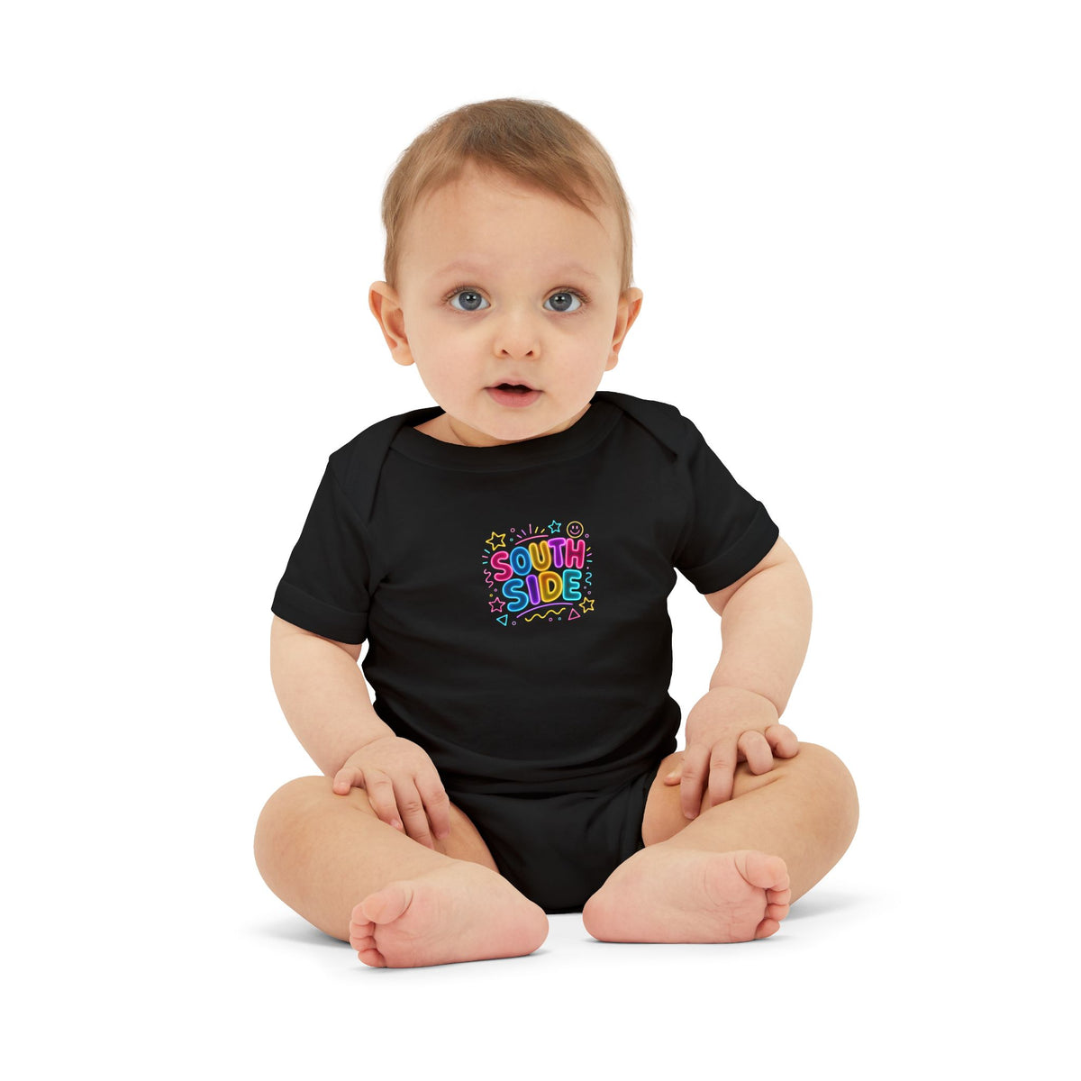 Infant Onesie - "South Side" Colorful Baby Bodysuit (Cute Retro Graphic)