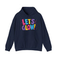 Let's Glow! Graphic Hoodie — Bright Retro Pop Sweatshirt