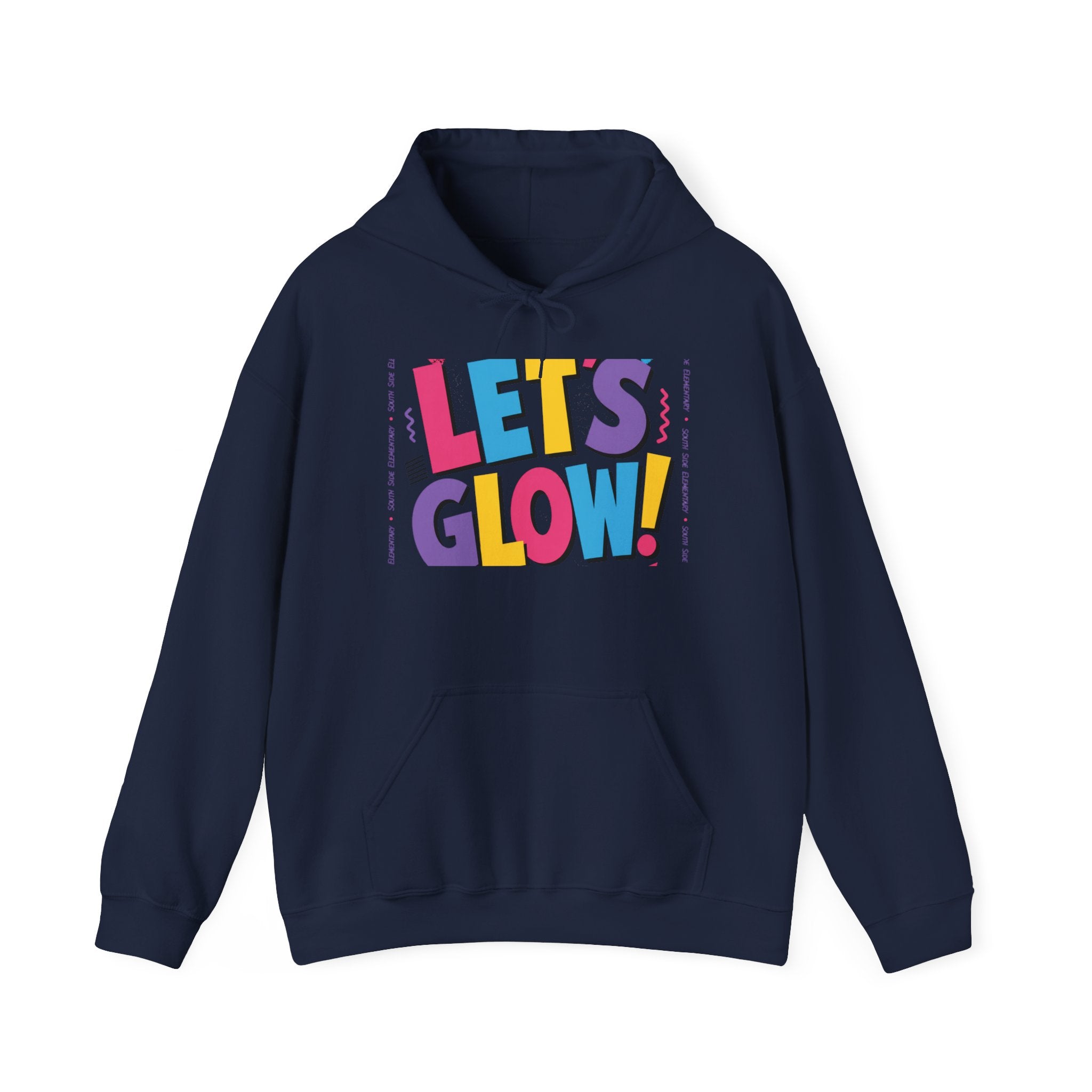 Let's Glow! Graphic Hoodie — Bright Retro Pop Sweatshirt