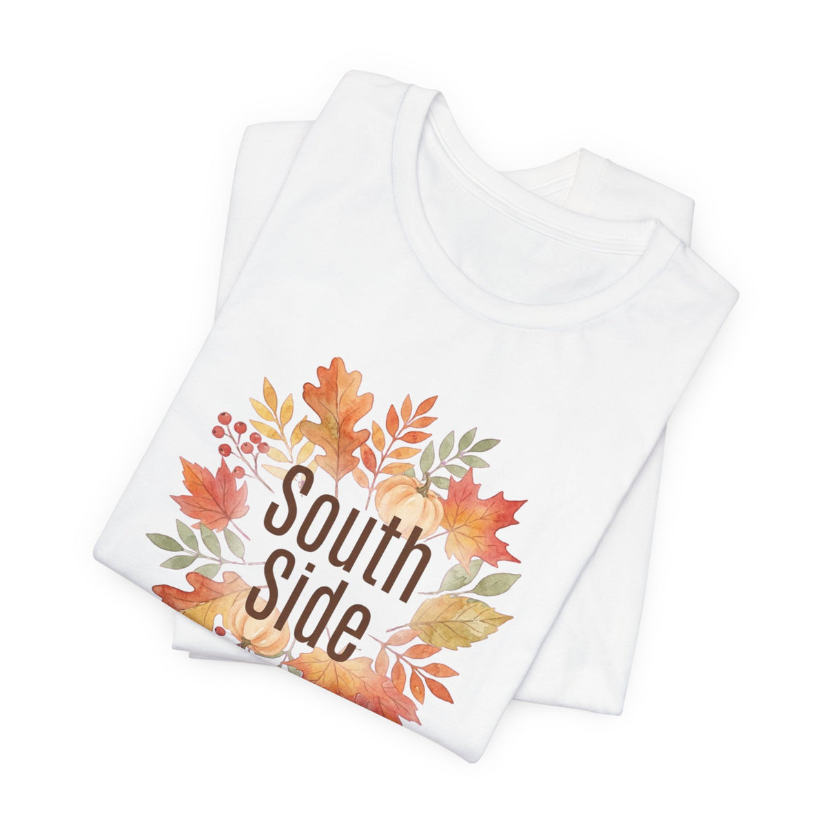 South Side Wreath T-Shirt | Thanksgiving Fall Leaves, Harvest Shirt