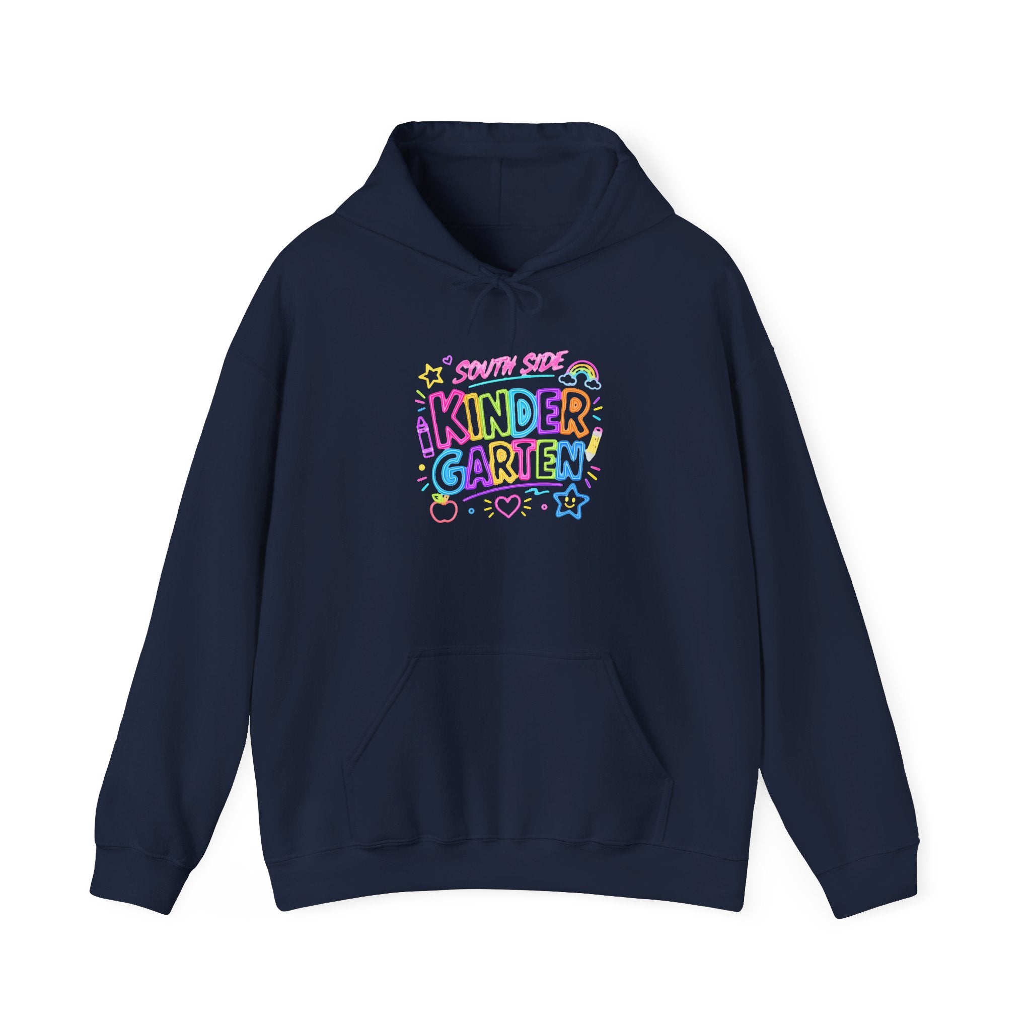 Kindergarten Colorblock Hoodie — Cute Pastel Back-to-School Sweatshirt