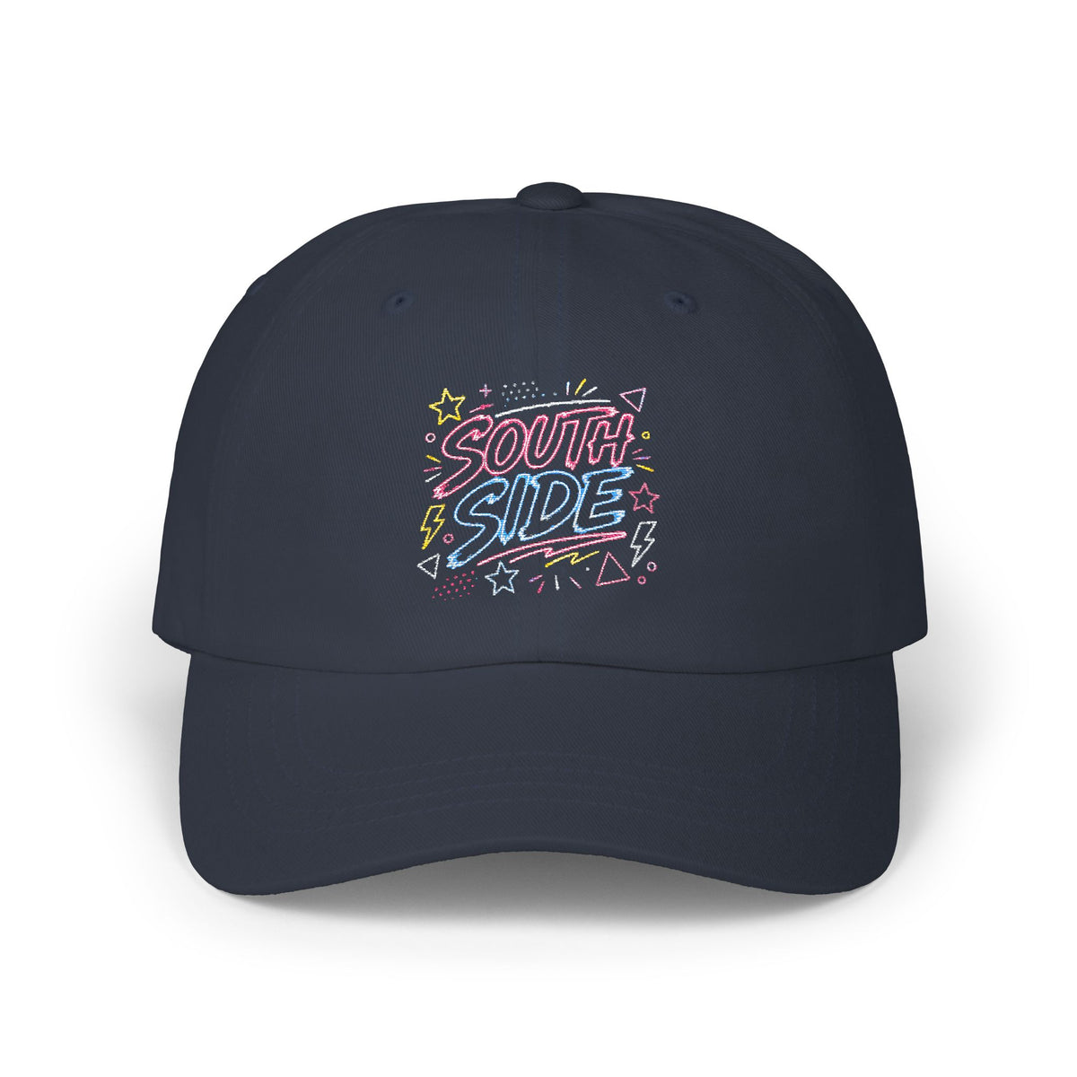 South Side Retro Patch Dad Cap — Embroidered Casual Baseball Hat