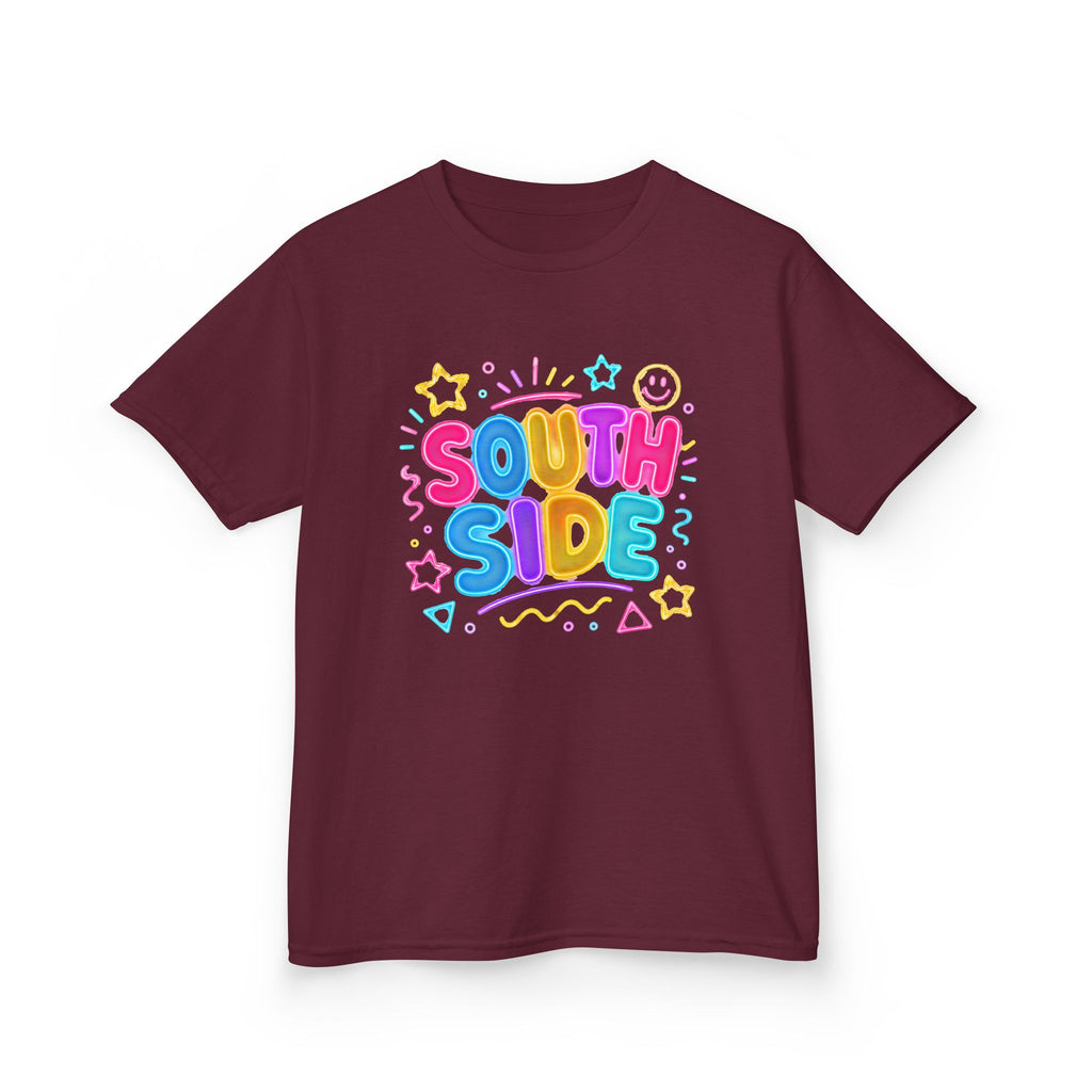 Kids T‑Shirt — South Side Colorful Bubble Letters