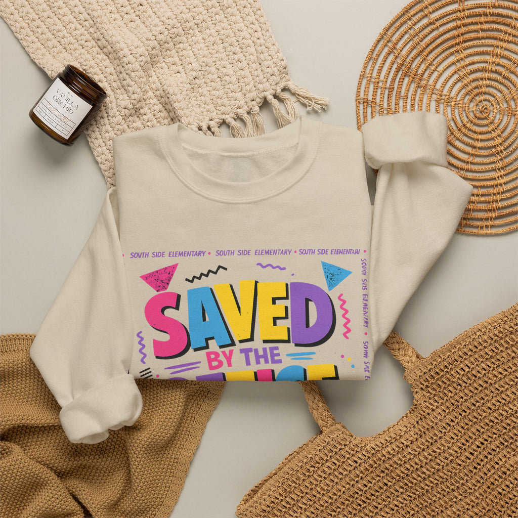 Saved by the Office Crewneck Sweatshirt — 90s Retro Graphic for Office Fans
