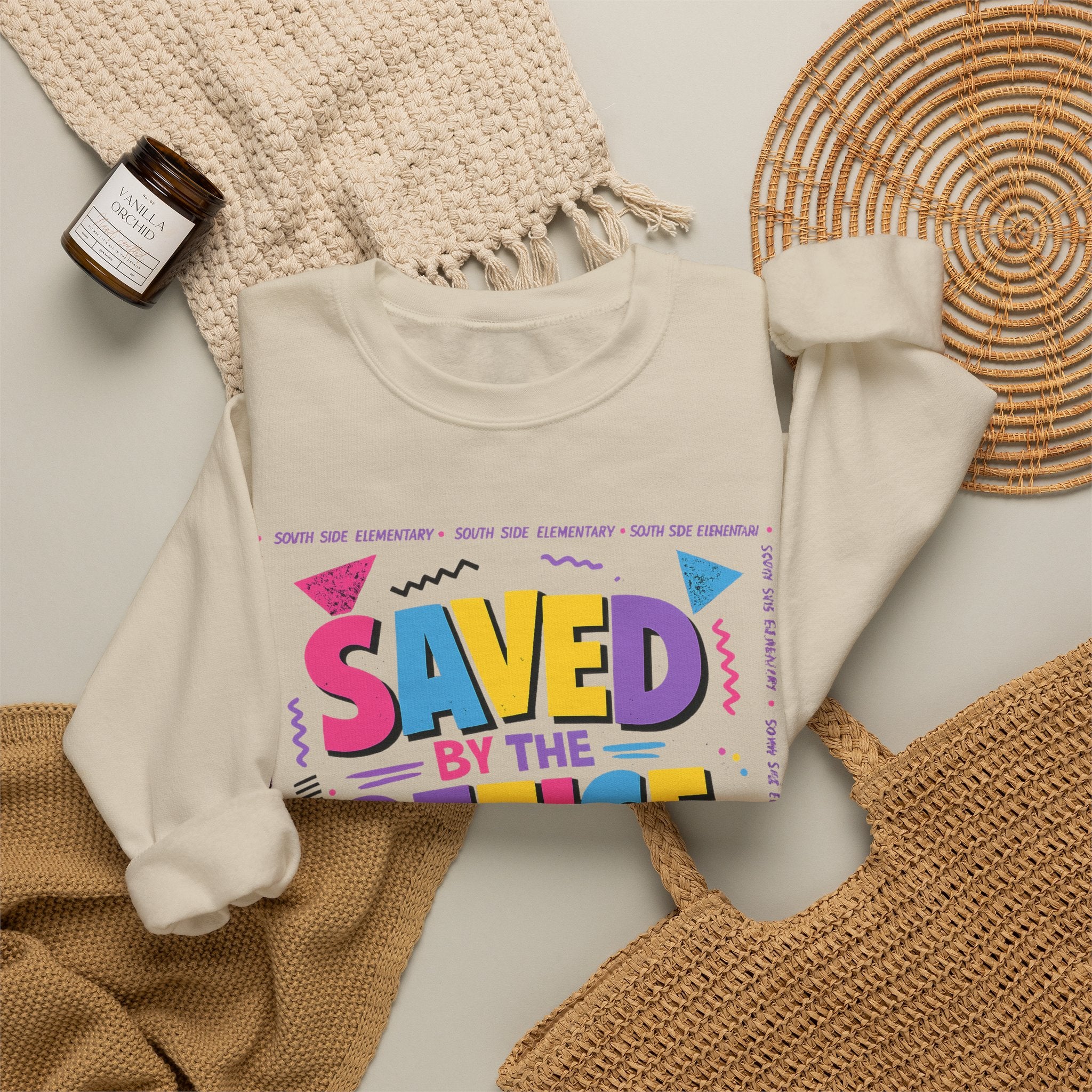 Saved by the Office Crewneck Sweatshirt — 90s Retro Graphic for Office Fans