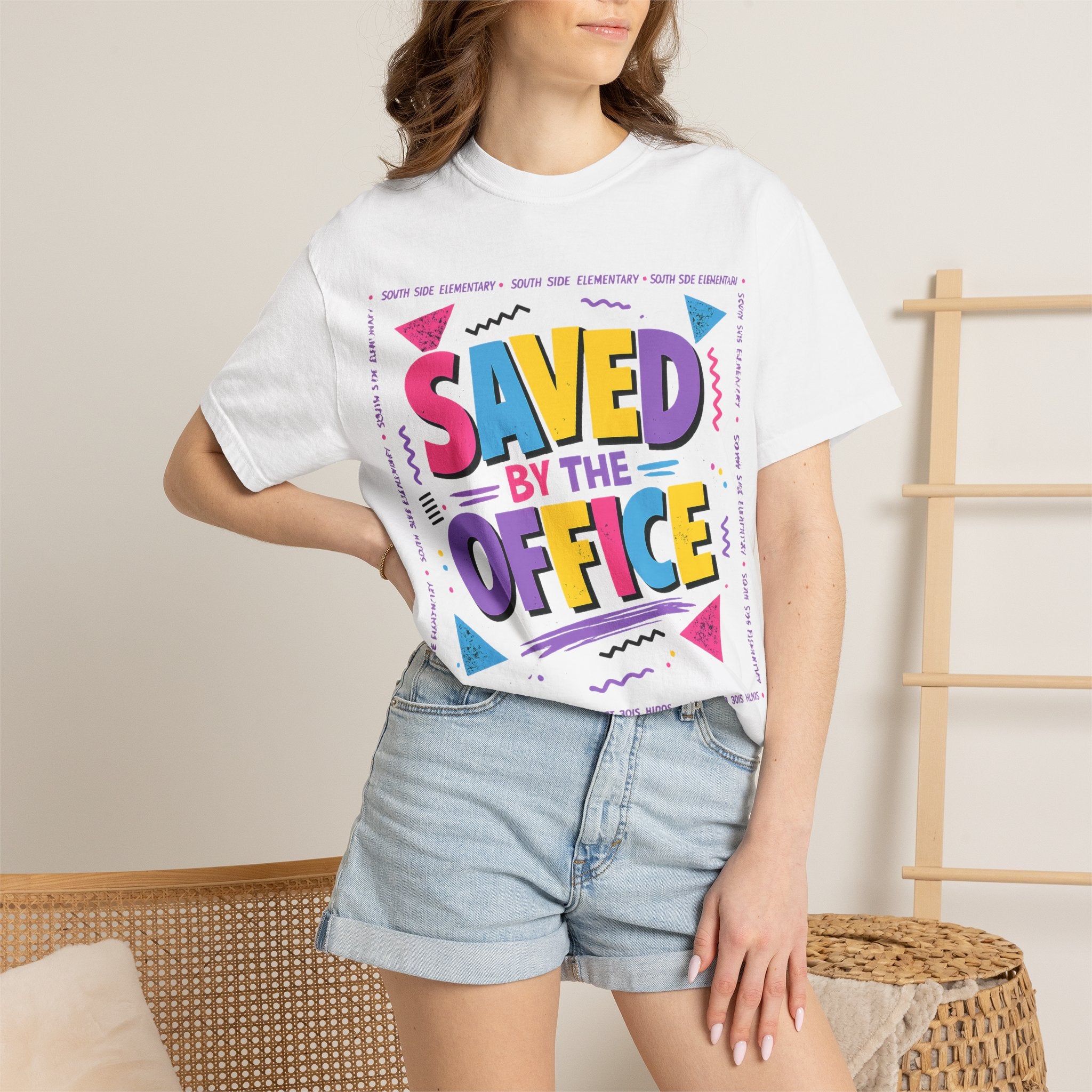 Saved By The Office T-Shirt — 90s Retro Graphic Tee for Office Fans
