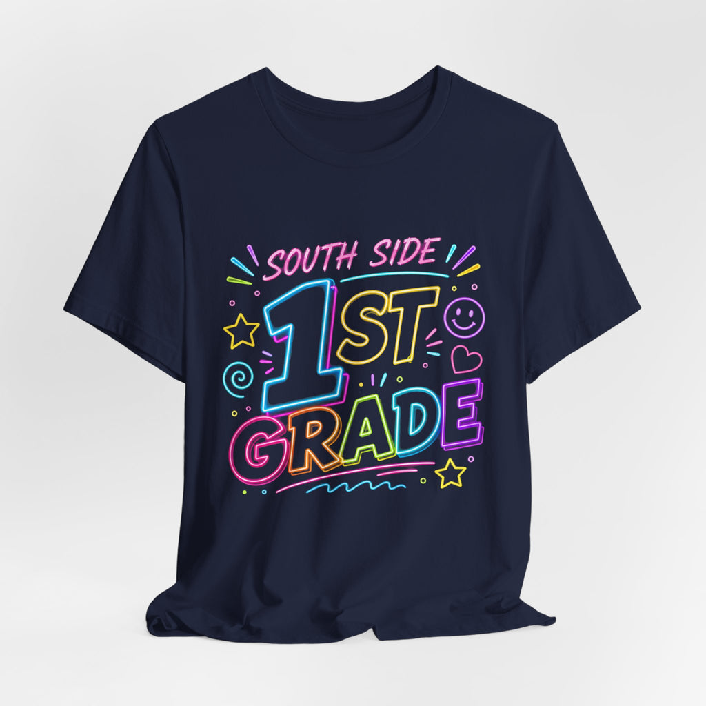 South Side 1st Grade T-Shirt — Colorful Pastel Back-to-School Tee for First Graders