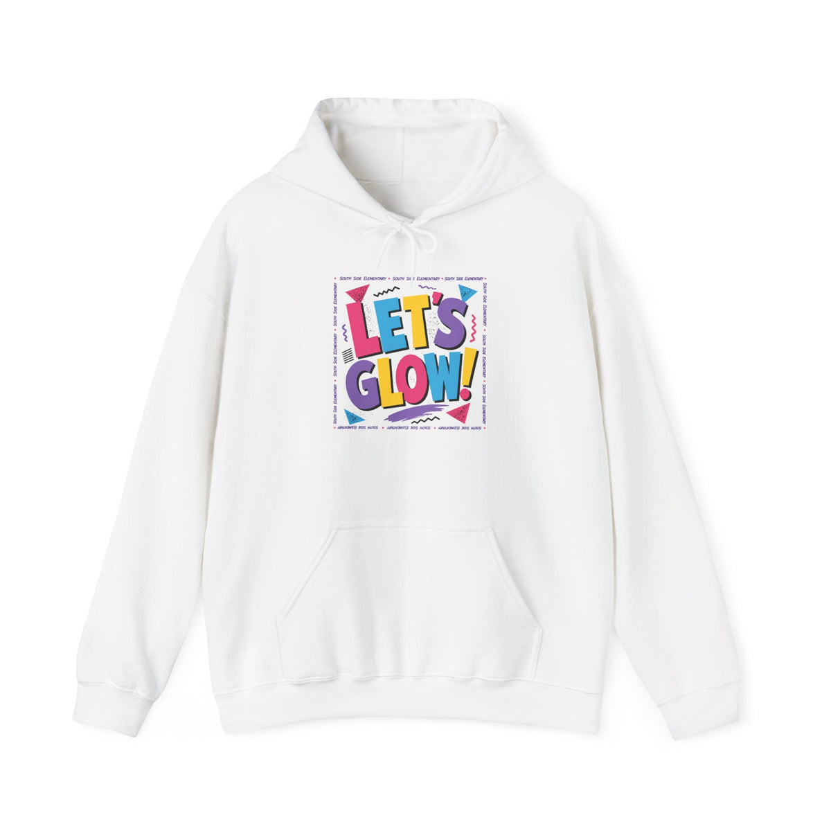 Let's Glow! Graphic Hoodie — Bright Retro Pop Sweatshirt