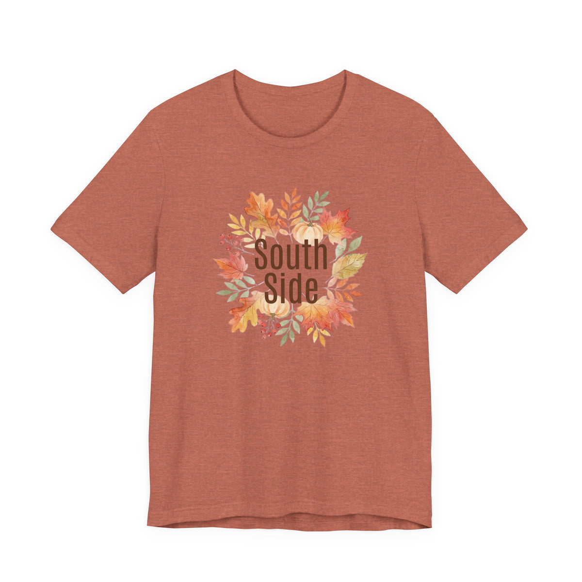 South Side Wreath T-Shirt | Thanksgiving Fall Leaves, Harvest Shirt