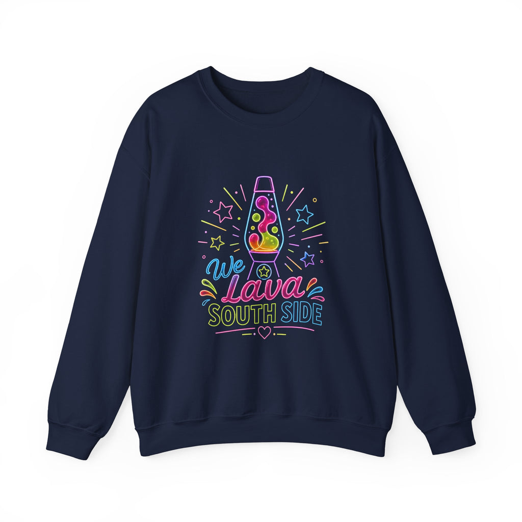 Lava Lamp Crewneck Sweatshirt — "We Lava Side" Retro Pastel Graphic
