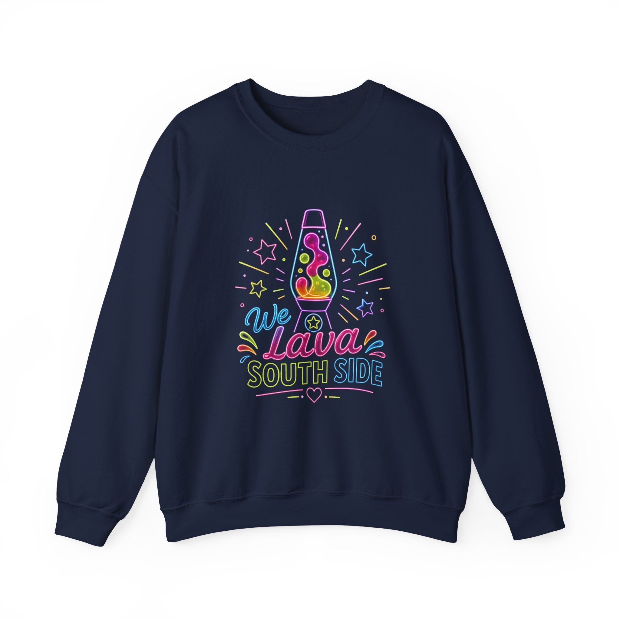 Lava Lamp Crewneck Sweatshirt — "We Lava Side" Retro Pastel Graphic