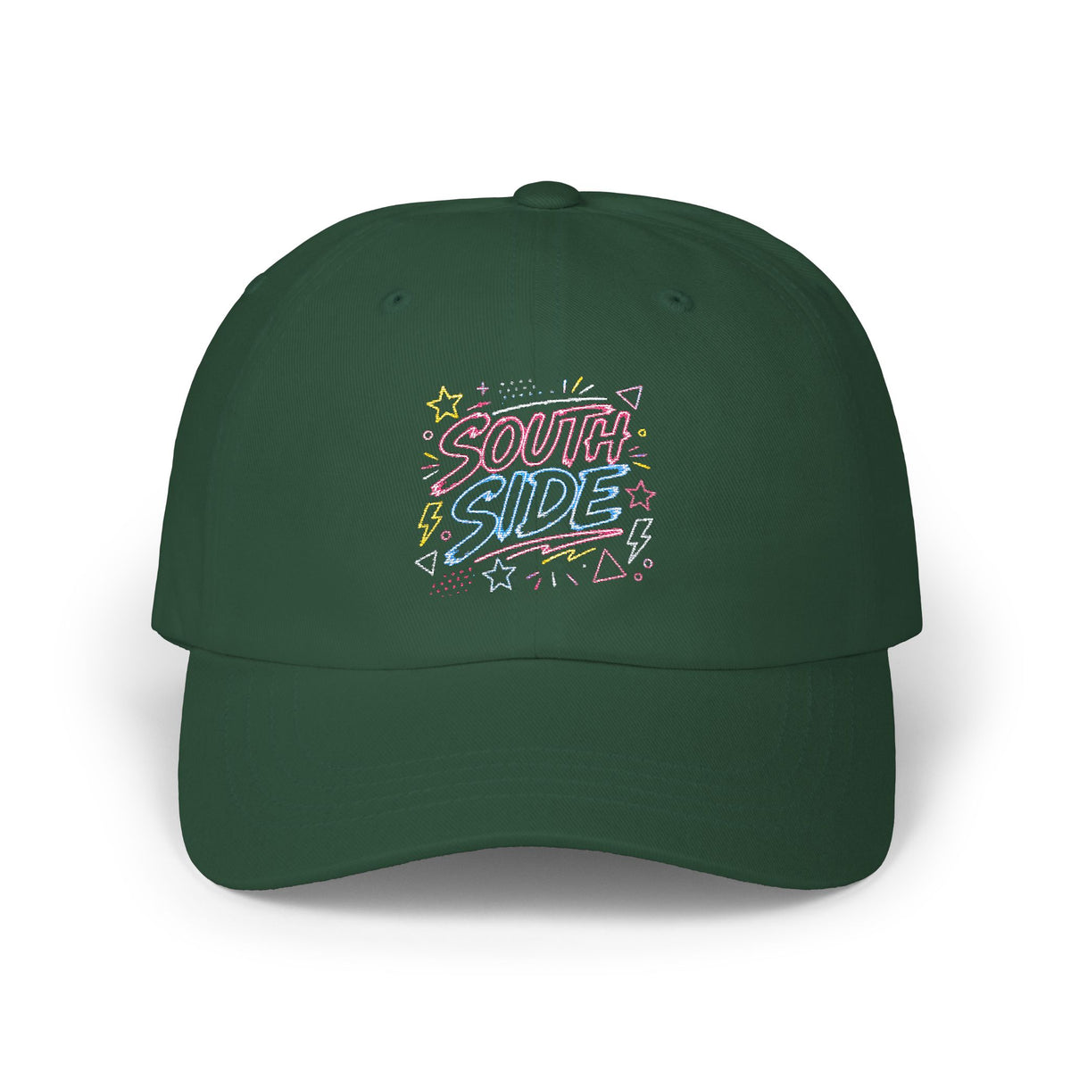 South Side Retro Patch Dad Cap — Embroidered Casual Baseball Hat