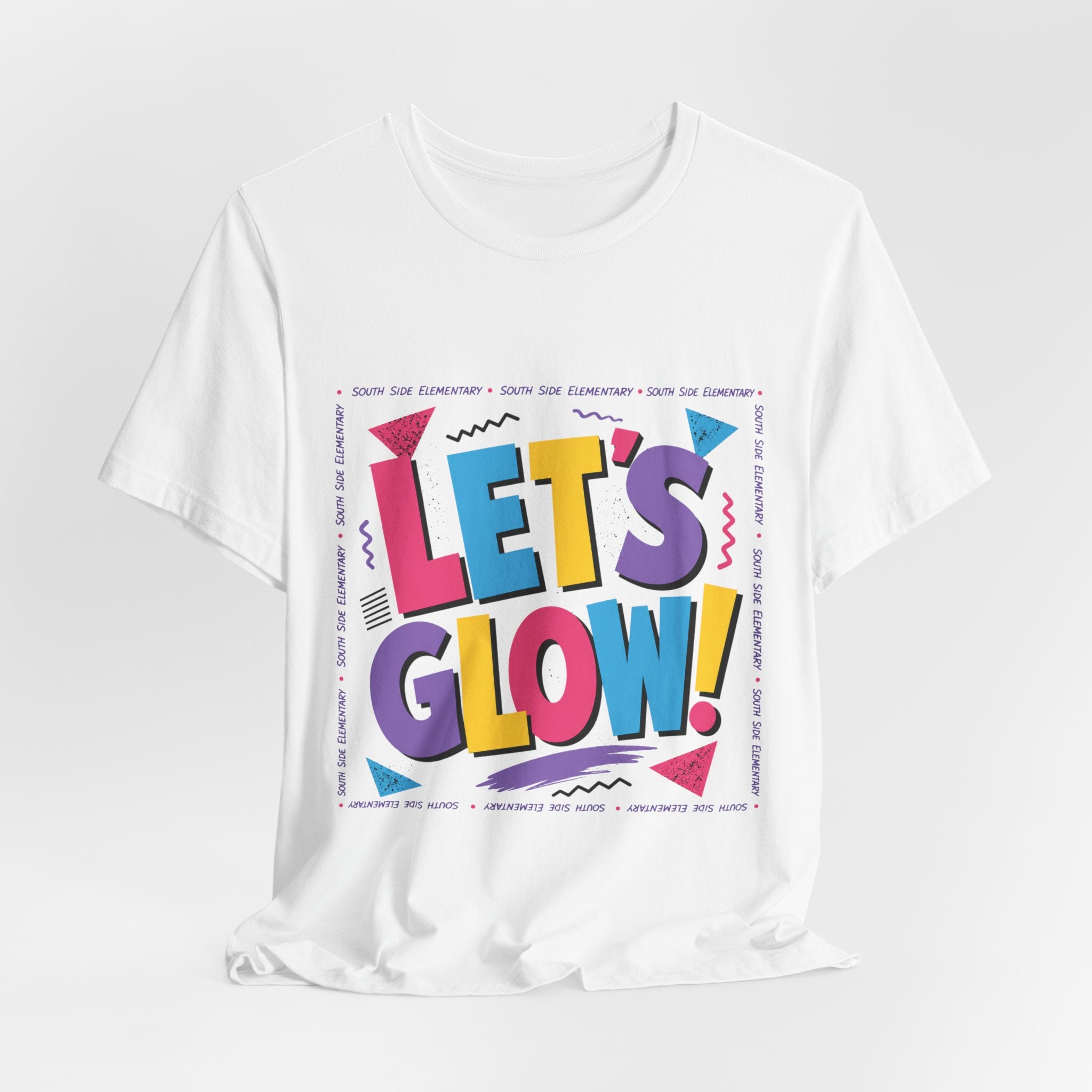 Let's Glow! Retro Neon Graphic Tee — Party Glow Festival Shirt