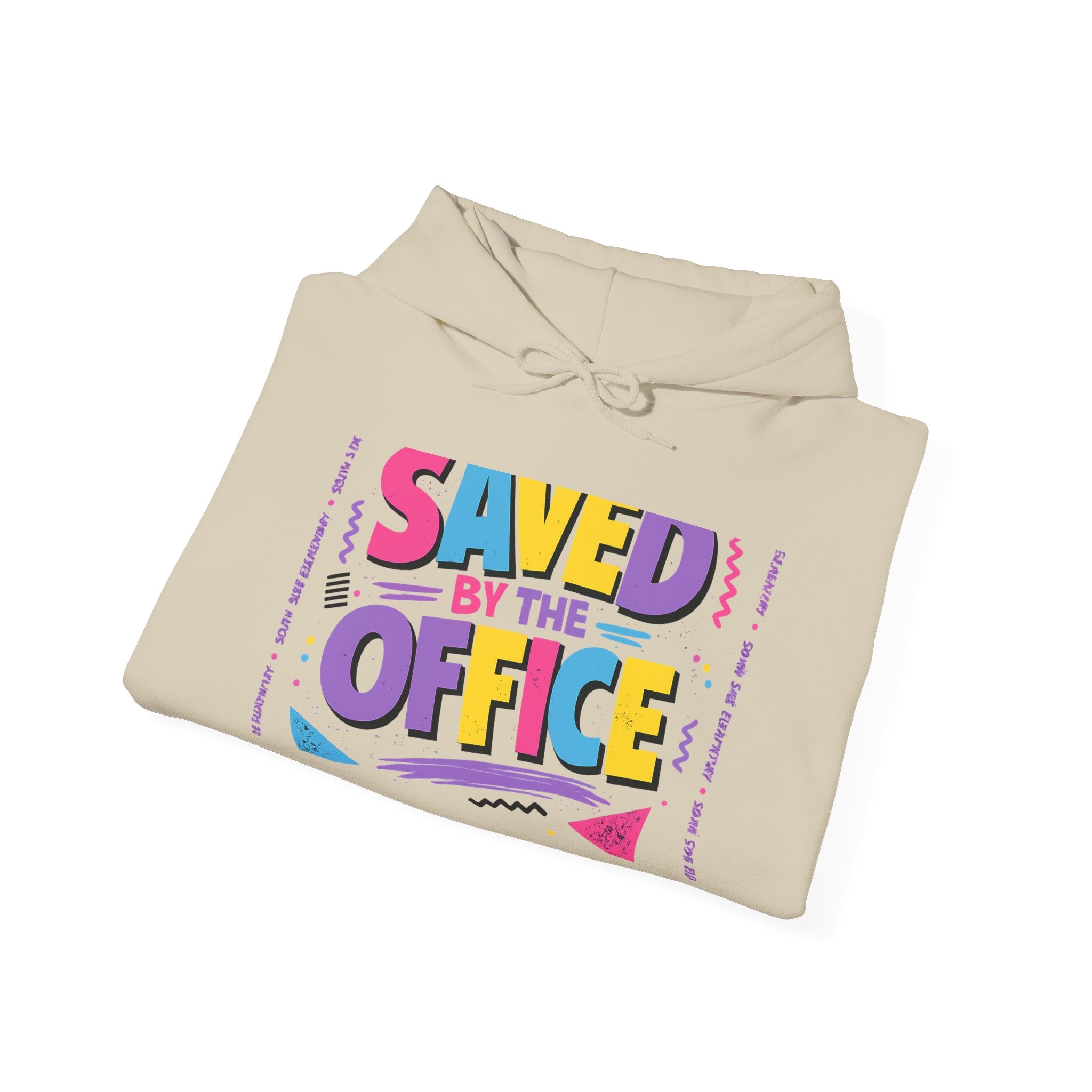 Hoodie — "Saved by the Office" Retro Graphic Pullover