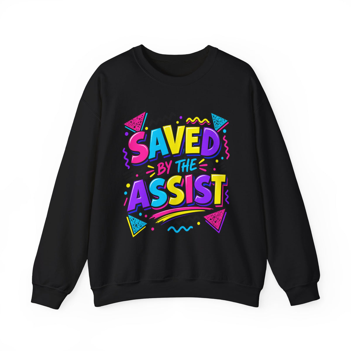 Saved by the Assist Crewneck Sweatshirt — Funny 80s/90s Retro