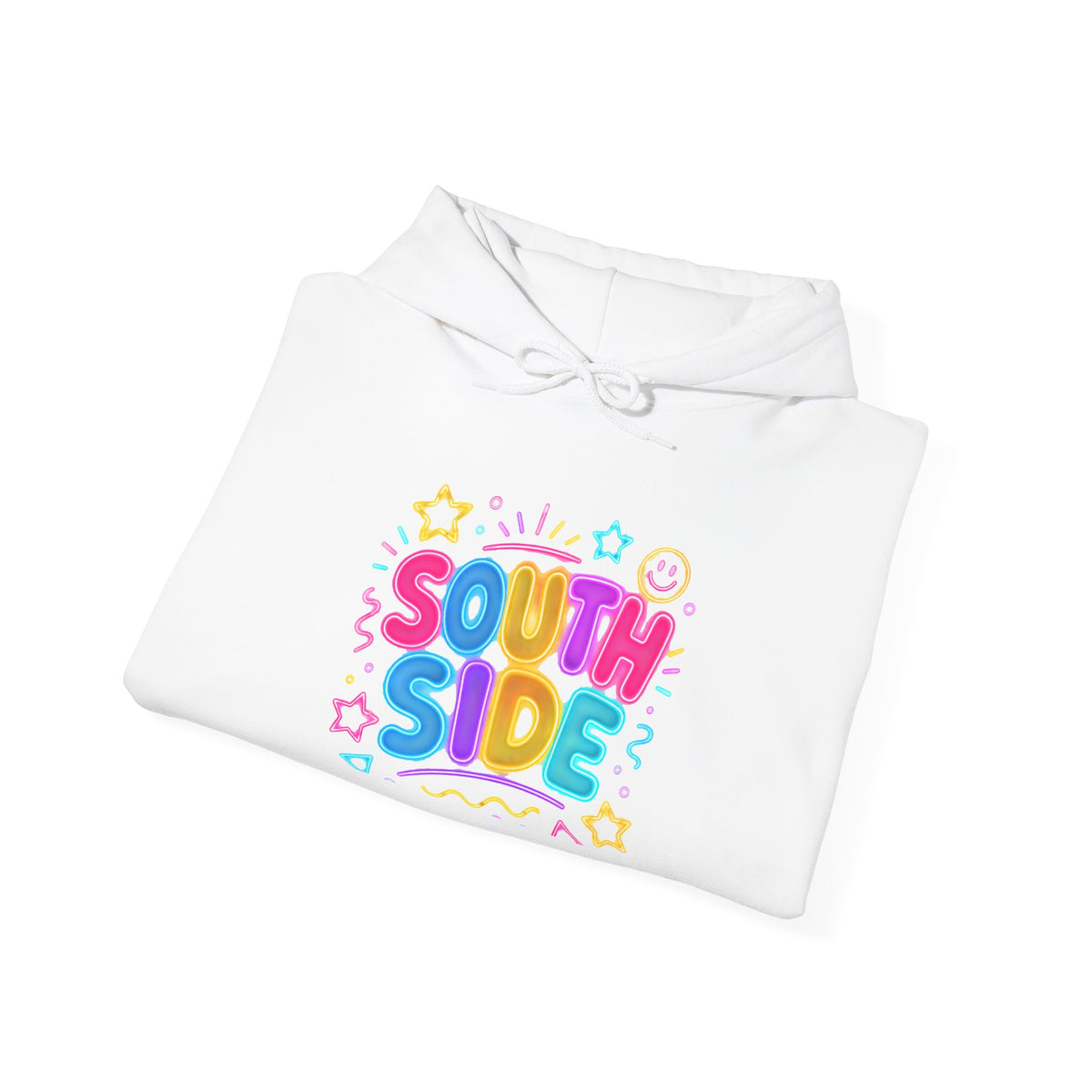Southside Colorful Pastel Hoodie — "SOUTH SIDE" Cute Graphic Pullover