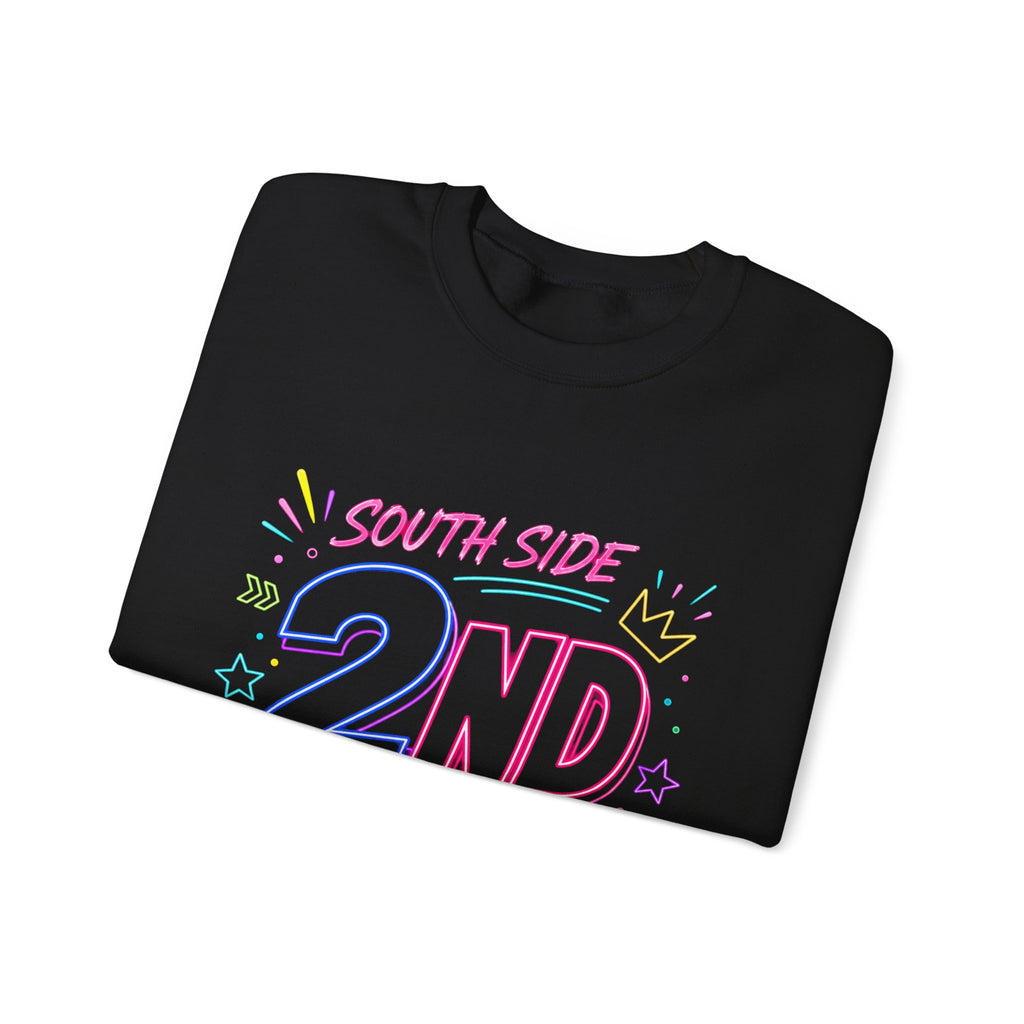 2nd Grade Crewneck Sweatshirt — Colorful "South Side" Back to School Pullover