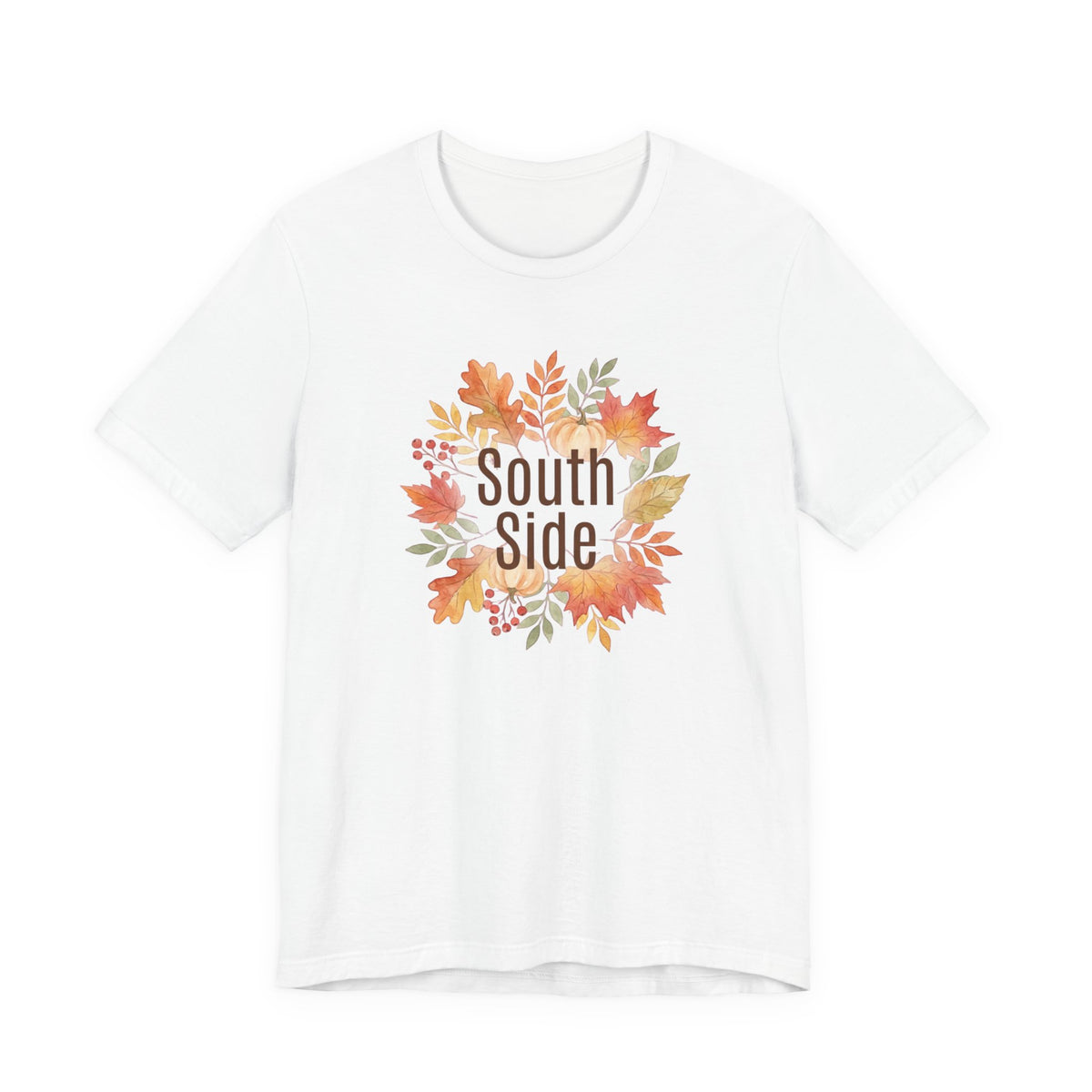 South Side Wreath T-Shirt | Thanksgiving Fall Leaves, Harvest Shirt