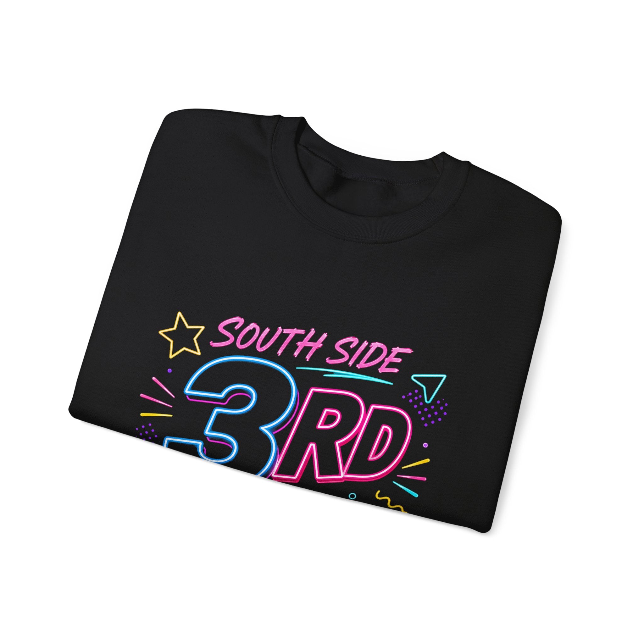 3rd Grade Crewneck Sweatshirt — "South Side 3rd Grade" Colorful Back-to-School Pullover