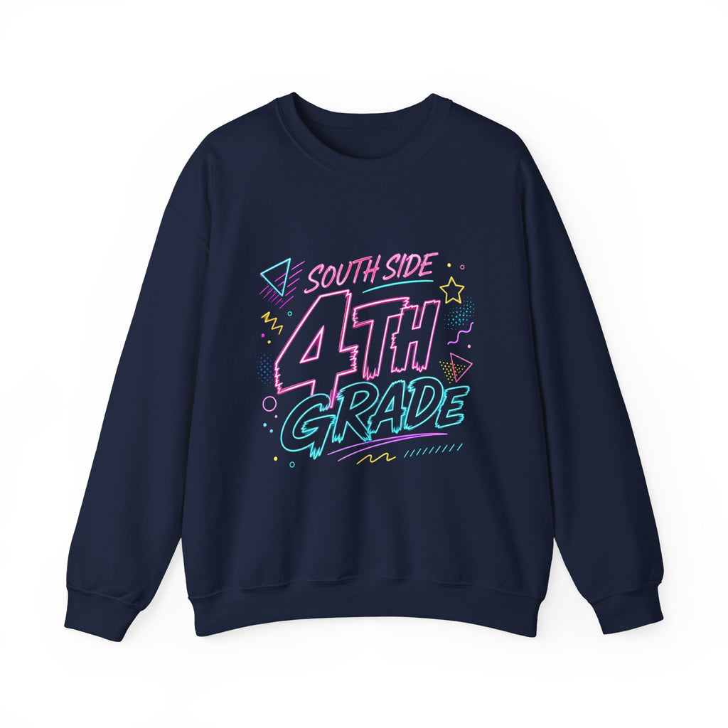 4th Grade Crewneck Sweatshirt — South Side Retro Pastel School Shirt