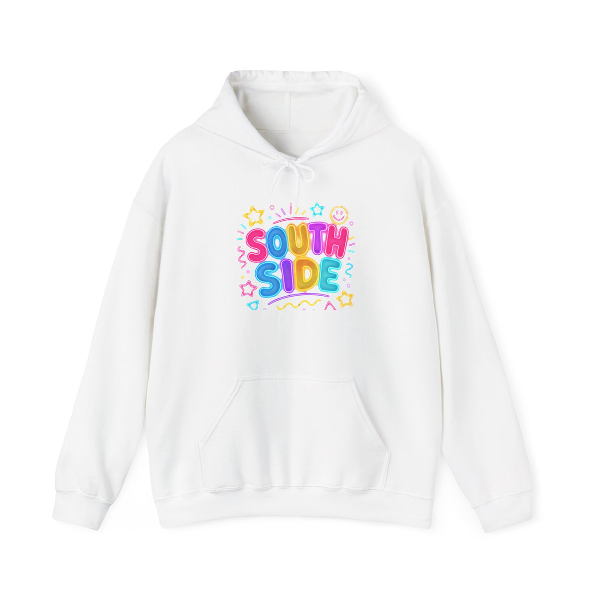 Southside Colorful Pastel Hoodie — "SOUTH SIDE" Cute Graphic Pullover
