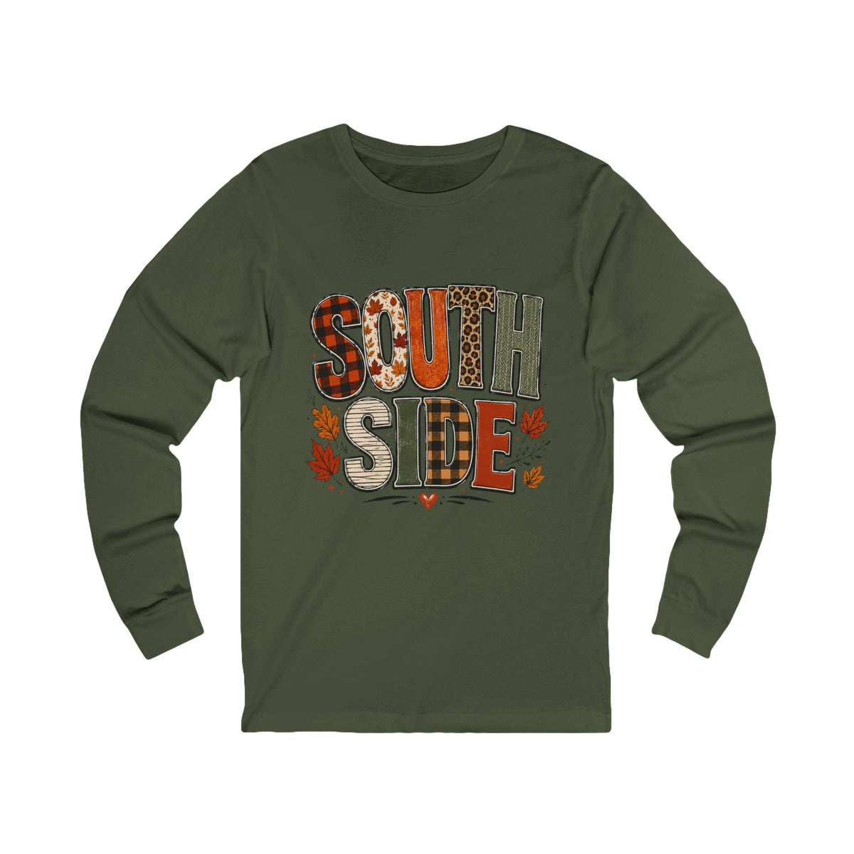 Fall Plaid & Leaf South Side Long Sleeve Tee