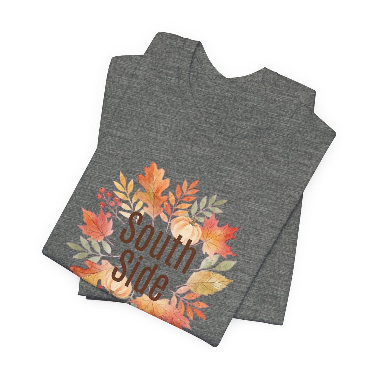 South Side Wreath T-Shirt | Thanksgiving Fall Leaves, Harvest Shirt