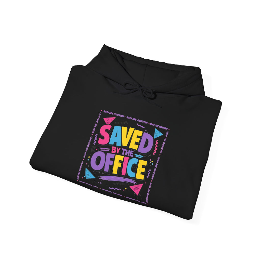 Hoodie — "Saved by the Office" Retro Graphic Pullover