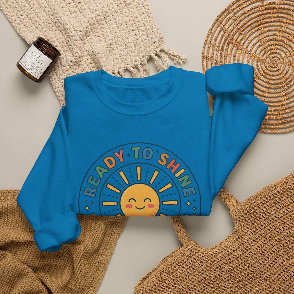 Ready to Shine Sun Graphic Crewneck | First Day of School Sweatshirt