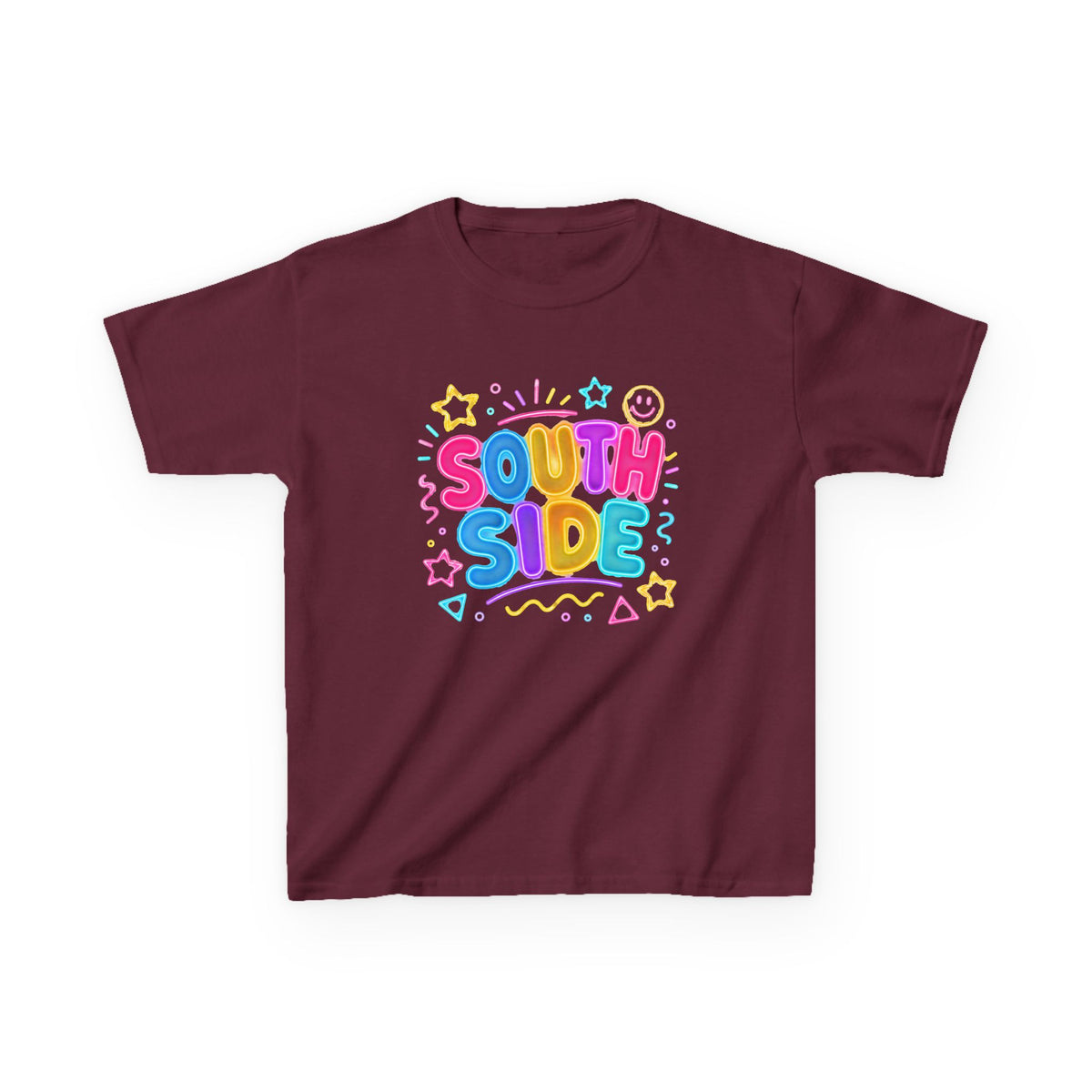 Kids T‑Shirt — South Side Colorful Bubble Letters
