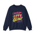 Crewneck Sweatshirt — 'South Side Elementary Let's Glow!' Retro Neon School Spirit
