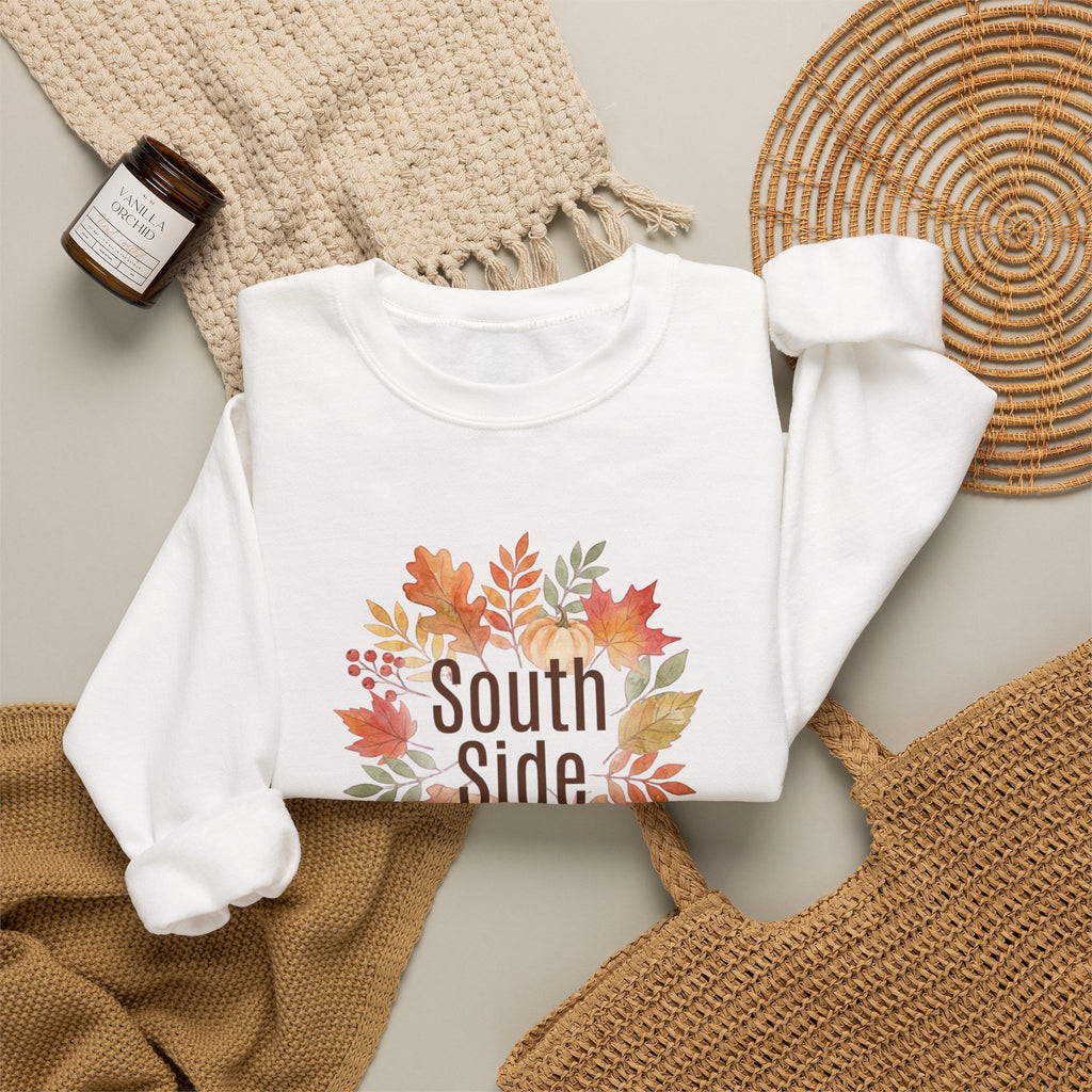 South Side Fall Leaves Crewneck Sweatshirt | Thanksgiving, Harvest