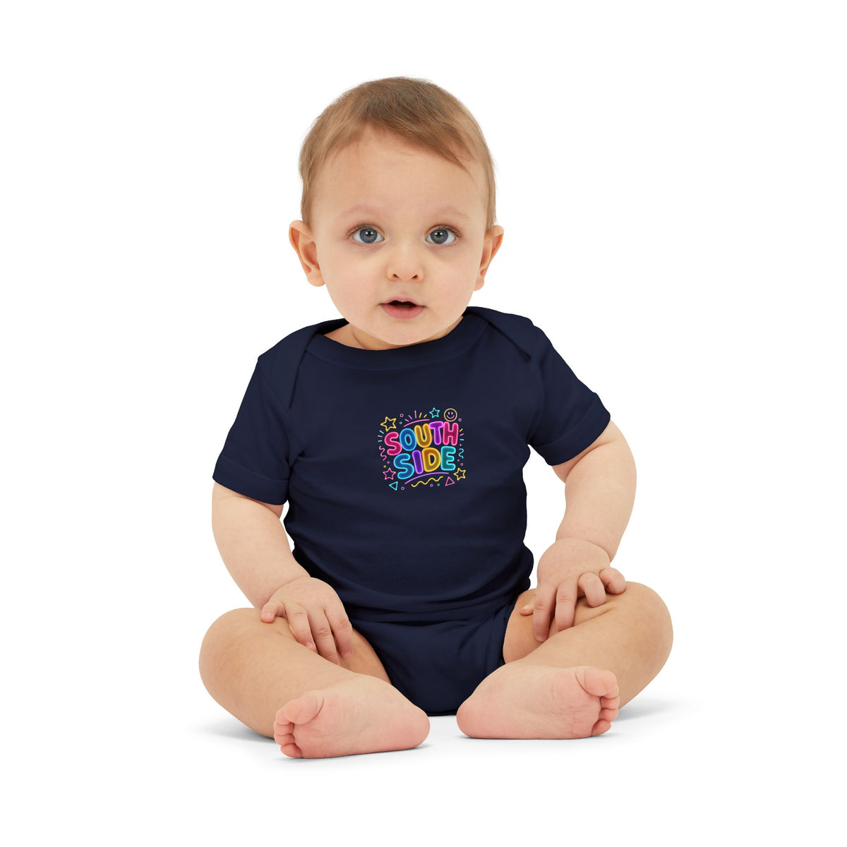 Infant Onesie - "South Side" Colorful Baby Bodysuit (Cute Retro Graphic)