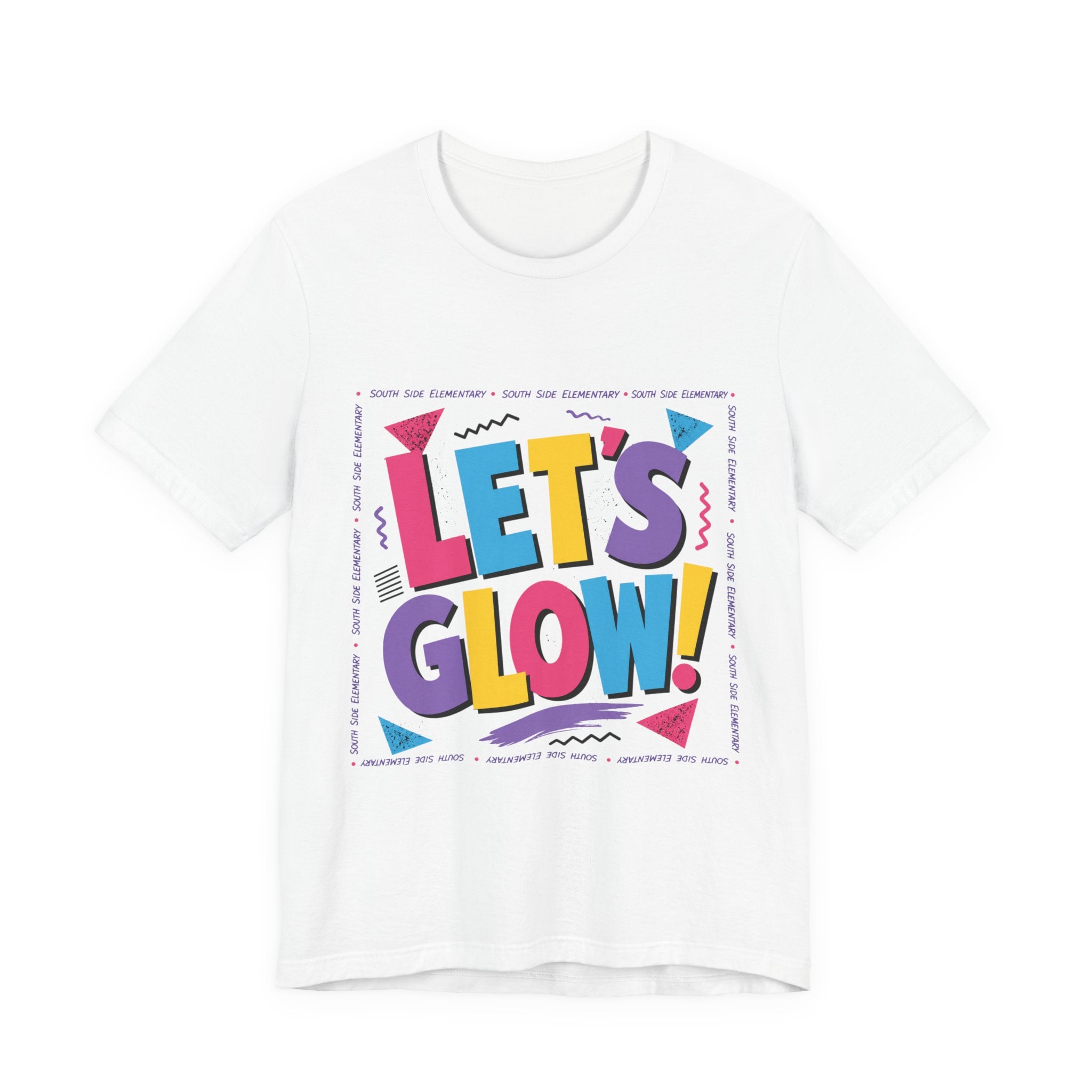 Let's Glow! Retro Neon Graphic Tee — Party Glow Festival Shirt
