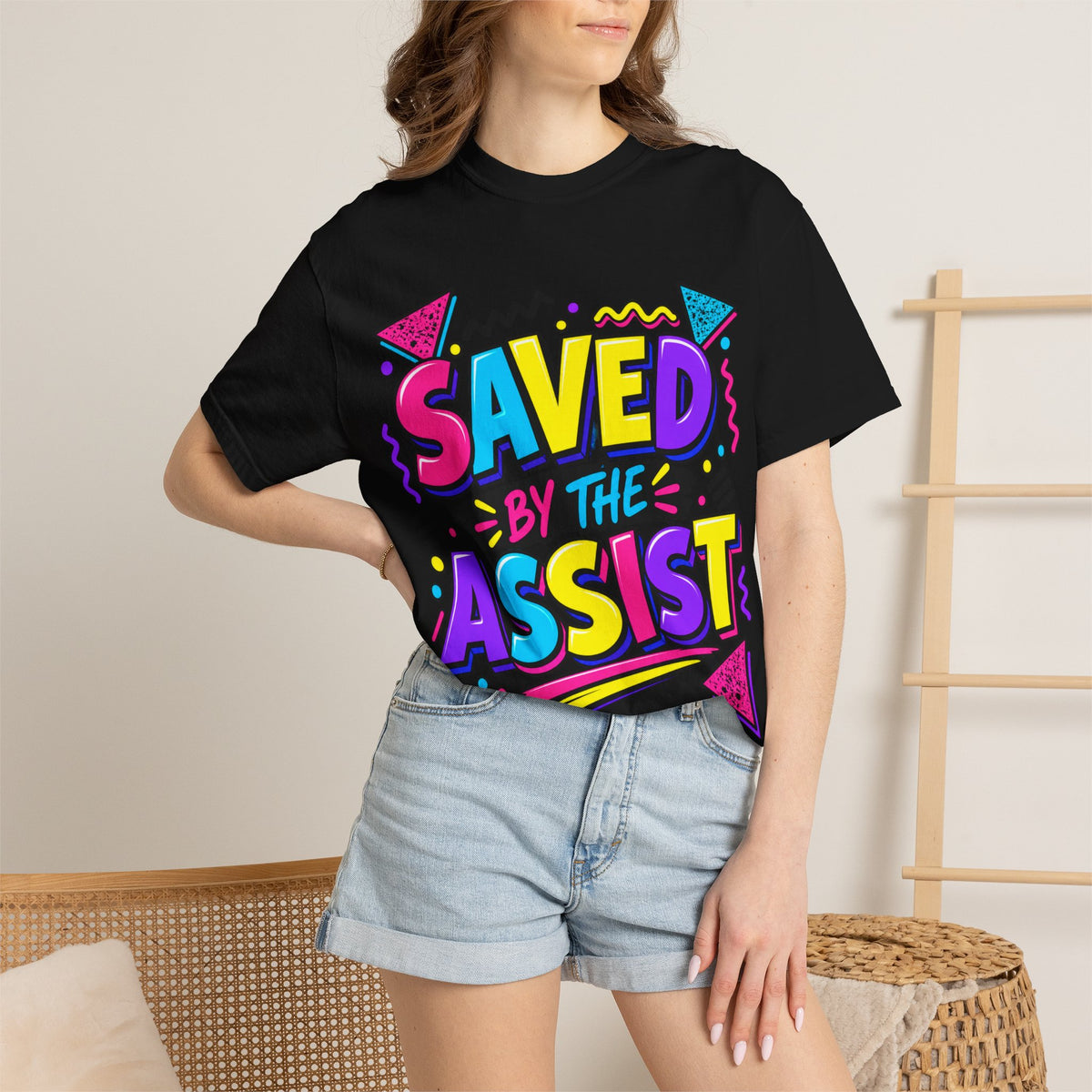 Saved By The Assist T-Shirt — Retro 80s/90s Style