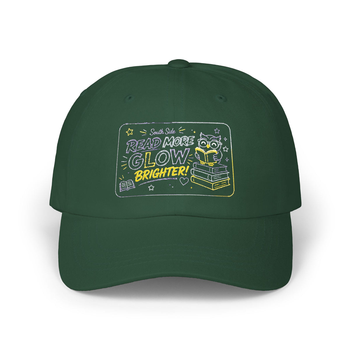 Classic Dad Cap — Read More, Glow Brighter Book Lover Baseball Hat