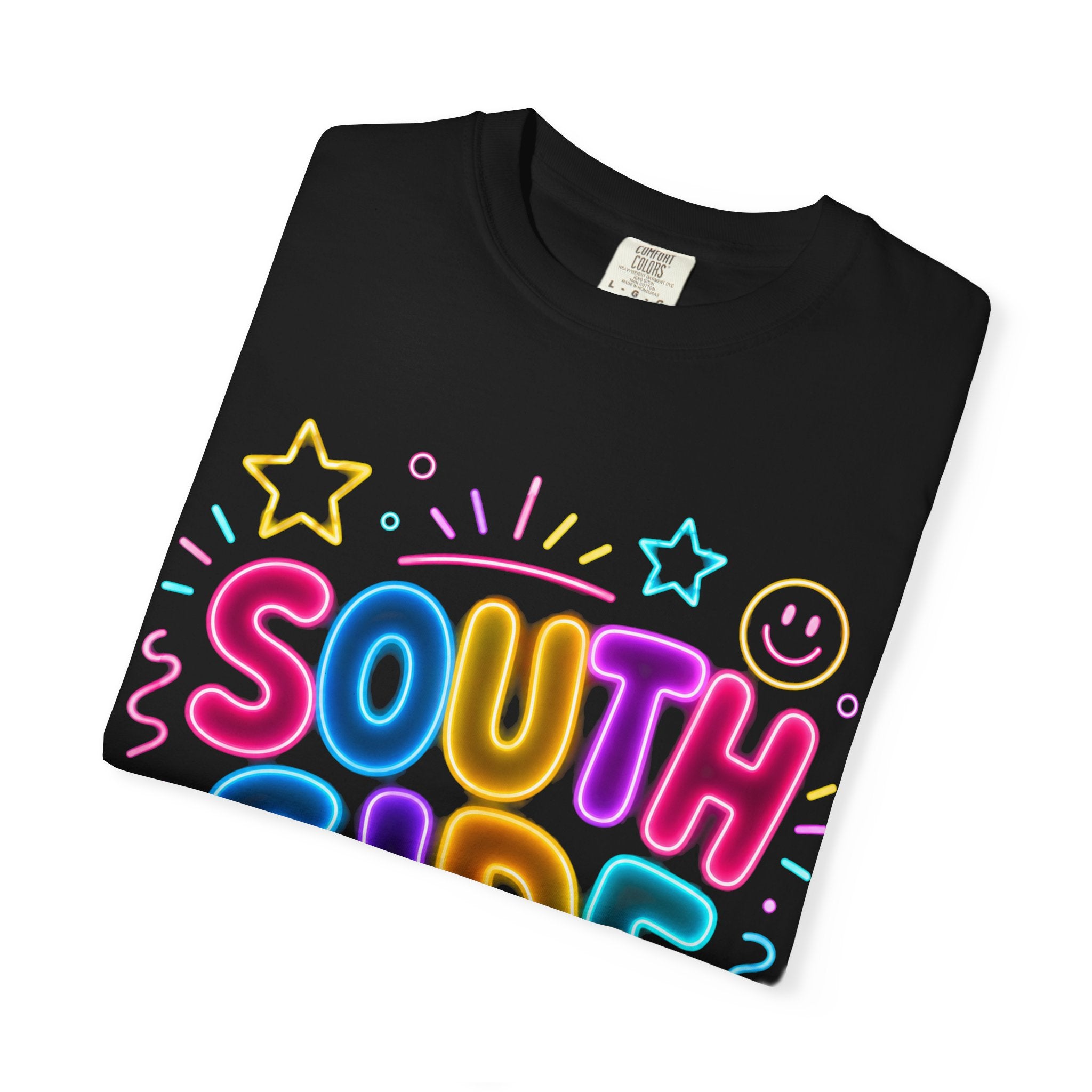 South Side Neon Graphic T-Shirt — Colorful Retro Streetwear Top