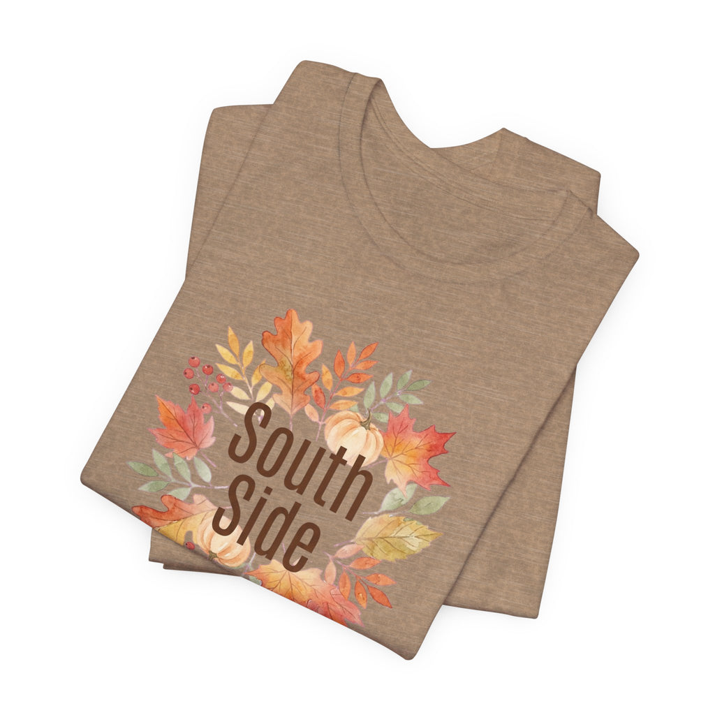 South Side Wreath T-Shirt | Thanksgiving Fall Leaves, Harvest Shirt