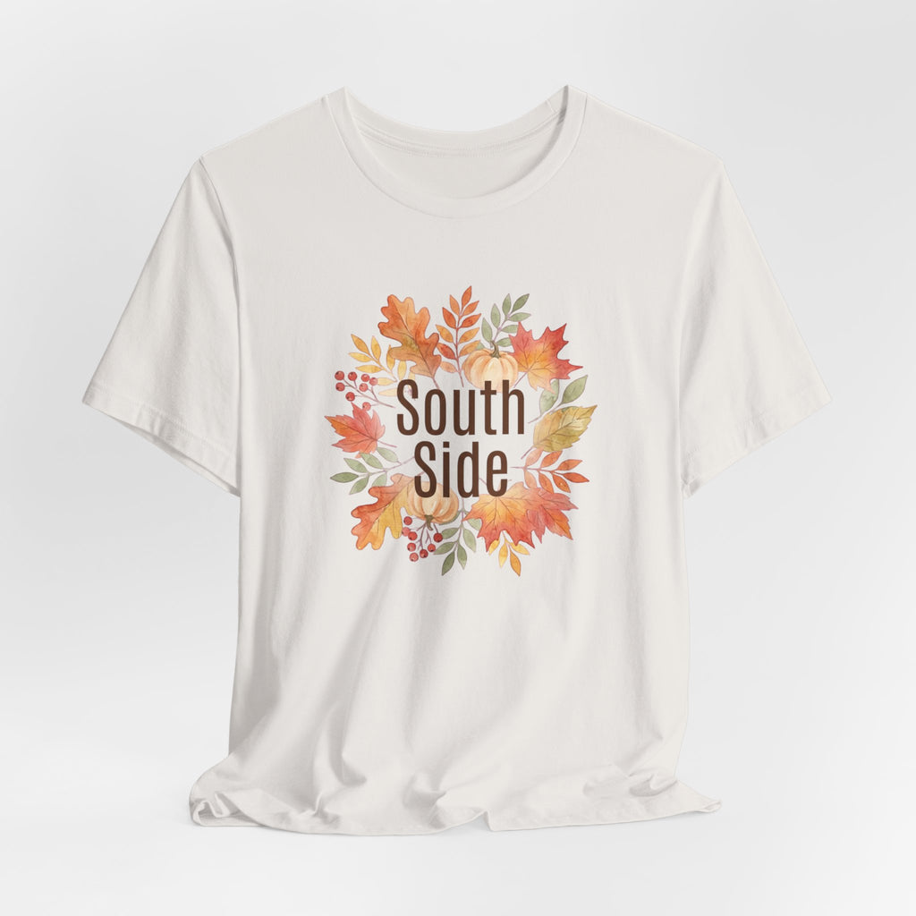 South Side Wreath T-Shirt | Thanksgiving Fall Leaves, Harvest Shirt
