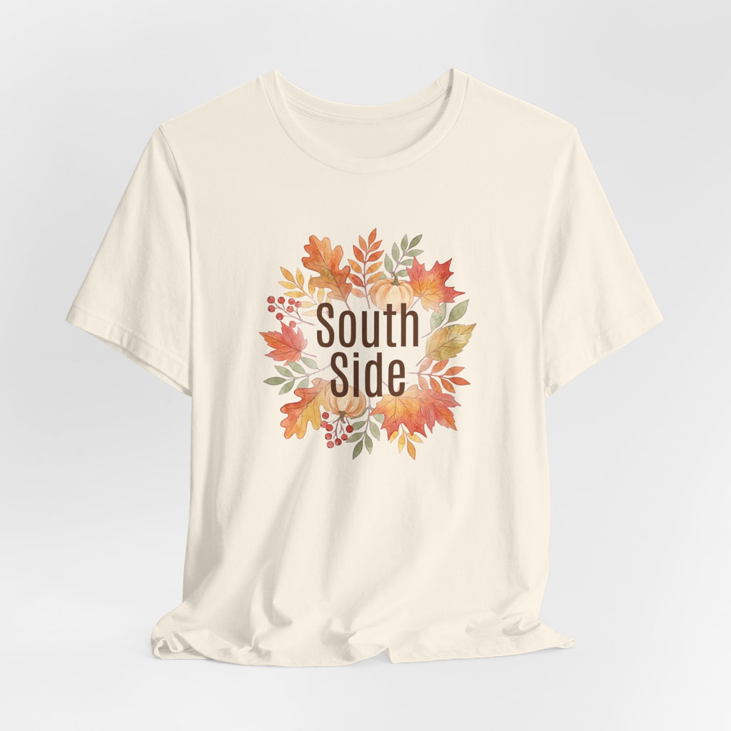 South Side Wreath T-Shirt | Thanksgiving Fall Leaves, Harvest Shirt